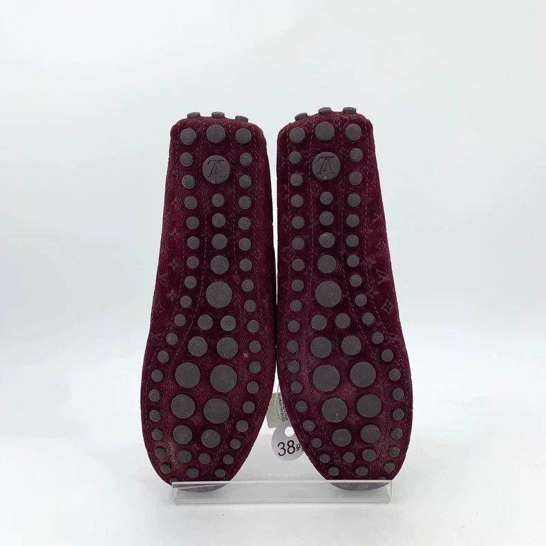 Louis Vuitton Louis Vuitton Burgundy logo presbyopic full print lace-up Size US 5.5 / IT 35.5 - 5 Thumbnail