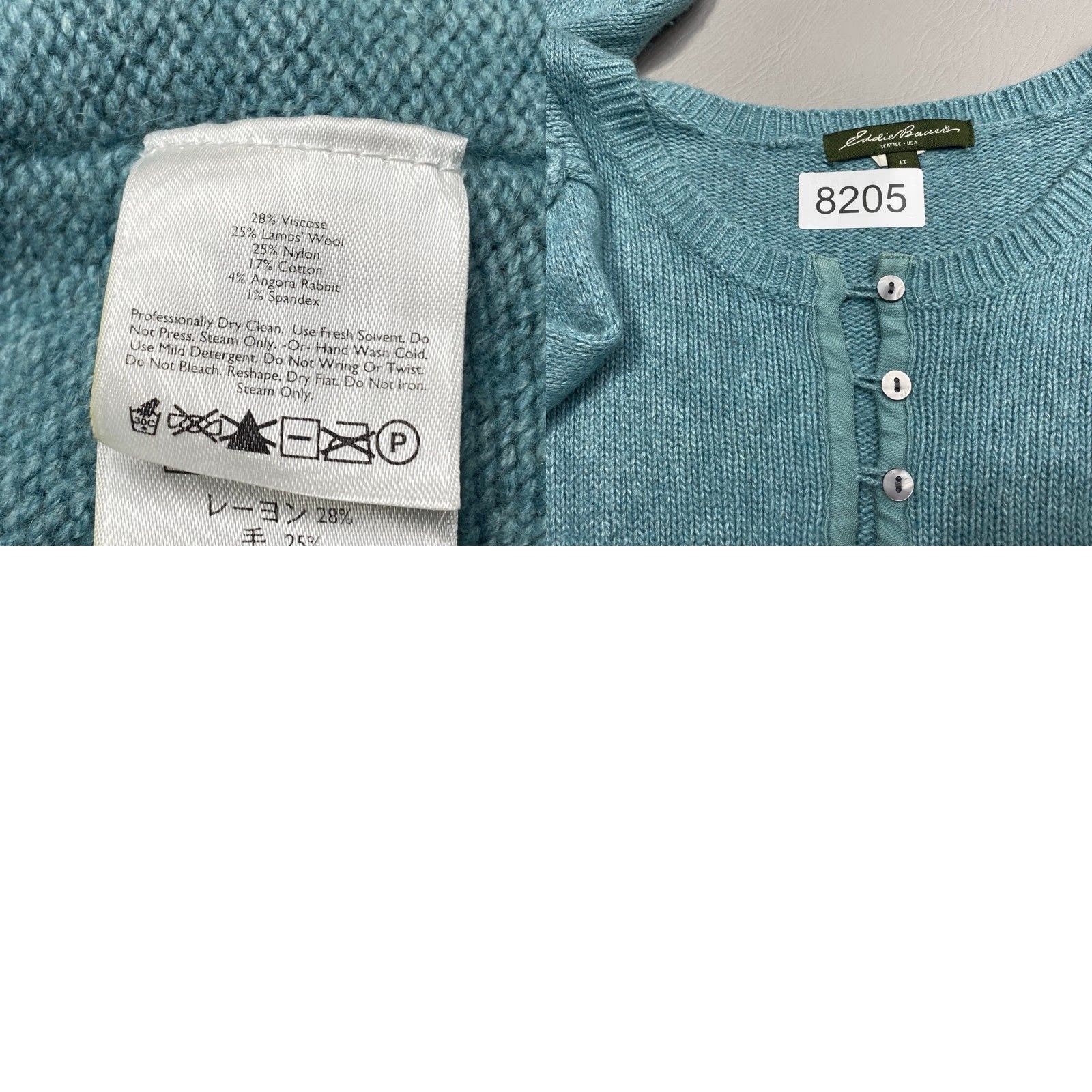 Eddie Bauer VINTAGE Eddie Bauer Wool Blend Sweater 1/4 Buttons Women’s Large Tall Green Size L / US 10 / IT 46 - 8 Thumbnail