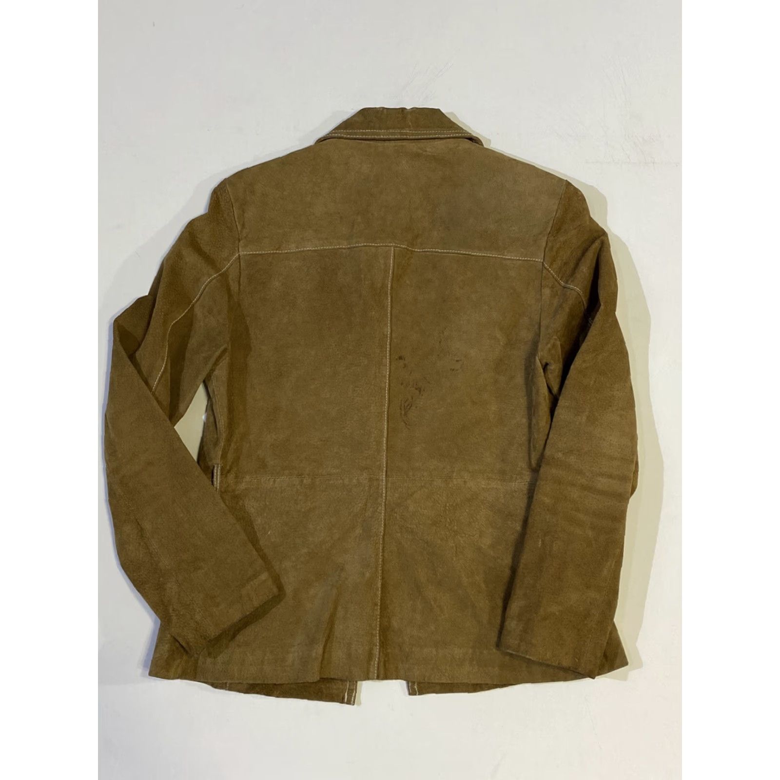 Vintage Wilsons Leather Maxima Beige Leather Button Front Jacket Womens Small S Womens Size S / US 4 / IT 40 - 6 Thumbnail