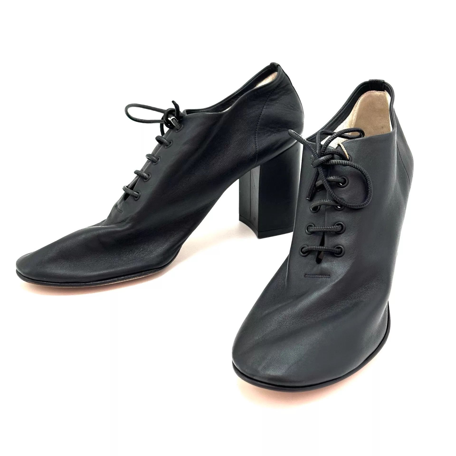 Celine CELINE Lace-up Block Heel Shoes 39 (98) Size US 8.5 / IT 38.5 - 2 Thumbnail