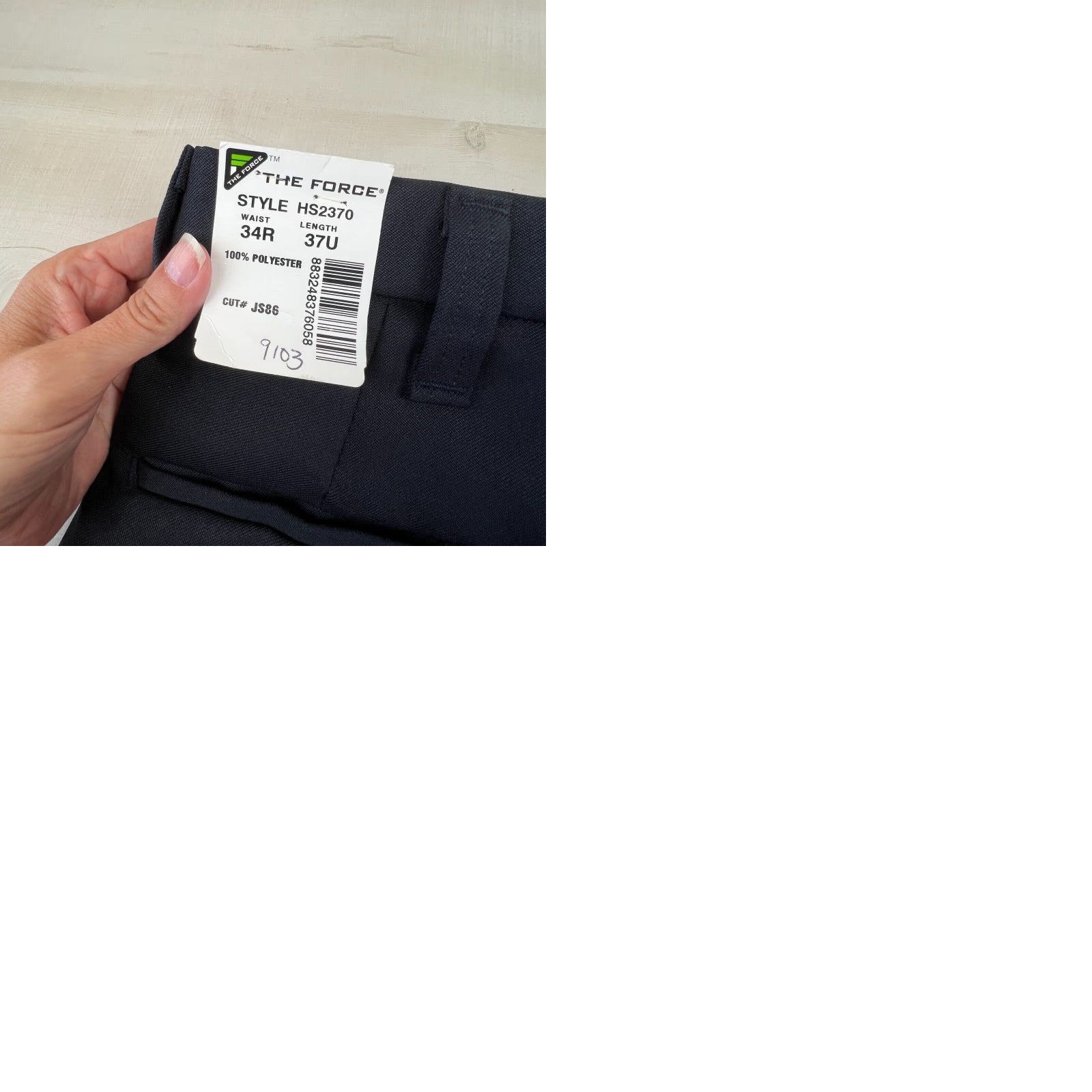 Vintage The Force Mens Pants 34 Navy Blue Straight Unhemmed Dress Work New Size US 34 / EU 50 - 9 Thumbnail