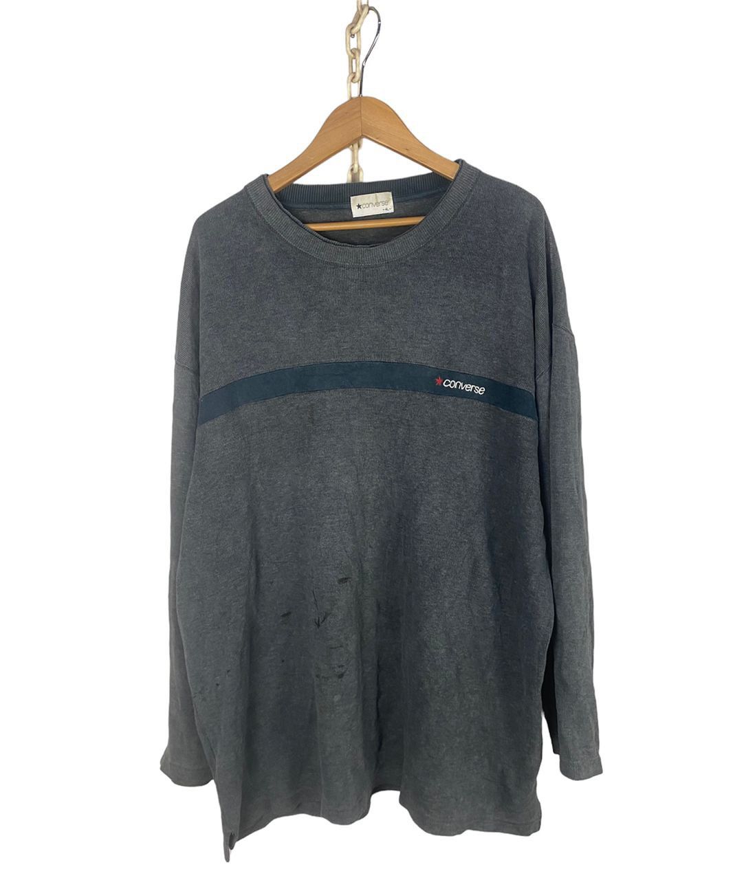 Converse Vintage converse spellout long sleeve distressed tshirt Size US XL / EU 56 / 4 - 1 Thumbnail