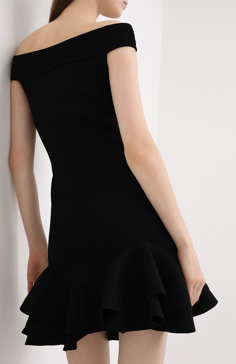 Alexander McQueen o1y0325 Sheath Mini Dress in Black Size S / US 4 / IT 40 - 3 Thumbnail