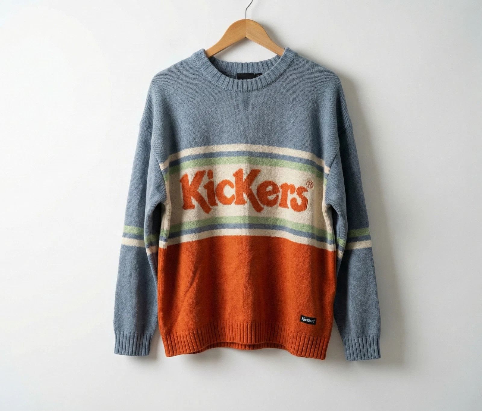 Kickers Kickers 90s Striped Boxy Wool Knit Sweater Classics S Retro Size US S / EU 44-46 / 1 - 1 Thumbnail