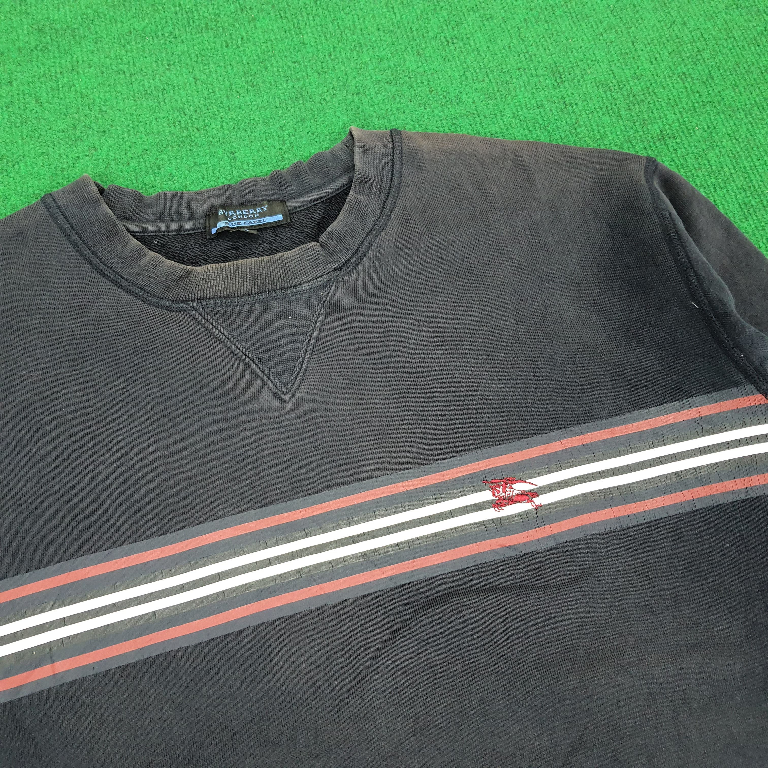 Burberry Vintage Burberry London Blue Label Striped Sweatshirt Size US M / EU 48-50 / 2 - 2 Thumbnail