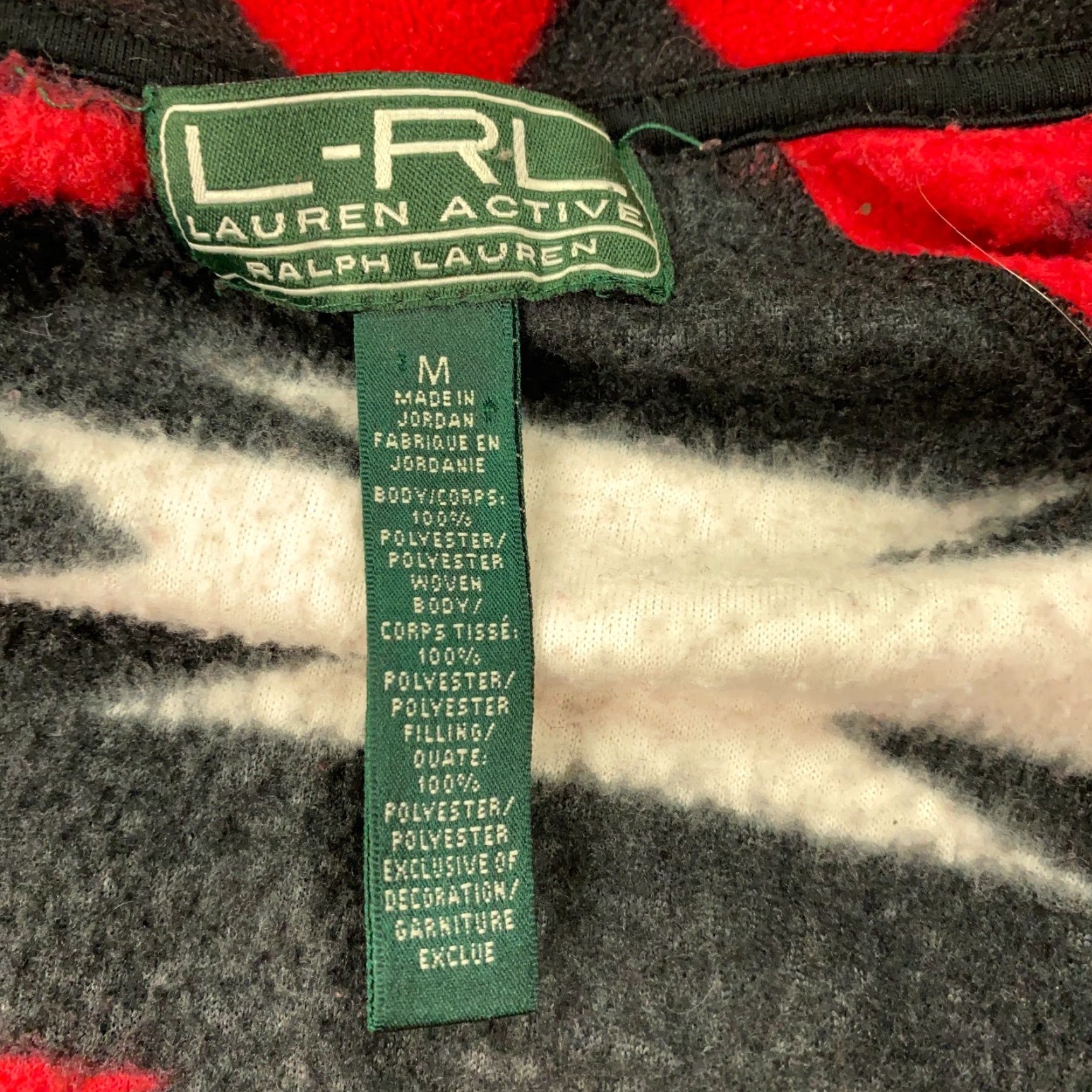 Ralph Lauren Ralph Lauren Active LRL Jacket Womens Black Medium Aztec Full Zip Fleece Size M / US 6-8 / IT 42-44 - 3 Thumbnail