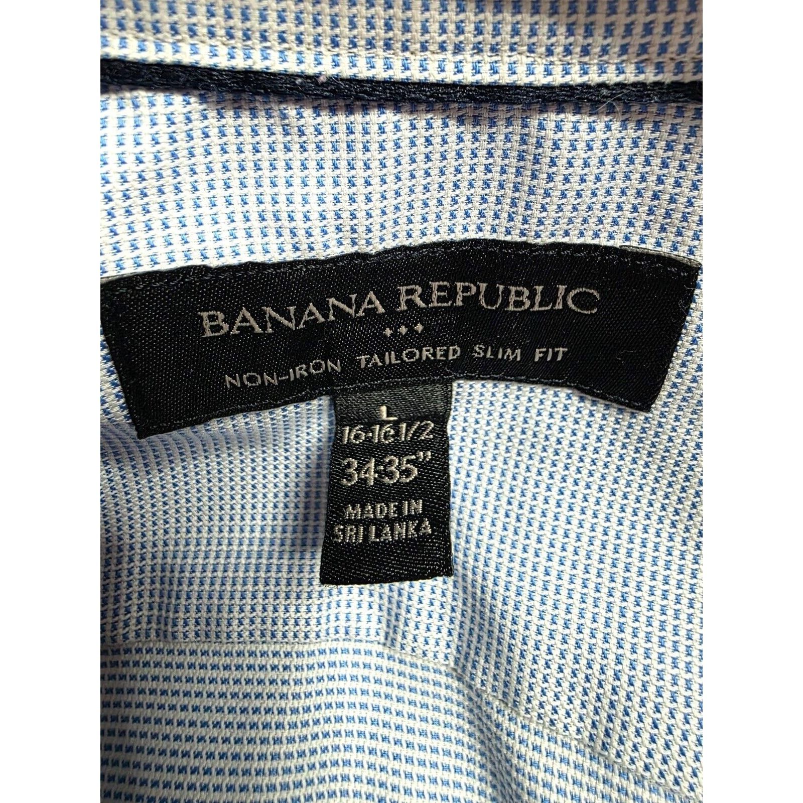 Banana Republic Banana Republic Shirt Mens Large L Blue Plaid Button Down Size US L / EU 52-54 / 3 - 11 Thumbnail