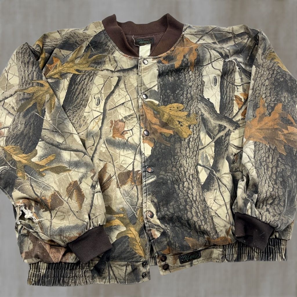 Realtree Final Answer: Vintage Realtree Camo Jacket Men XXL Bomber Hardwoods 90s Y2K Blanket Lined Snap Size US XXL / EU 58 / 5 - 1 Thumbnail