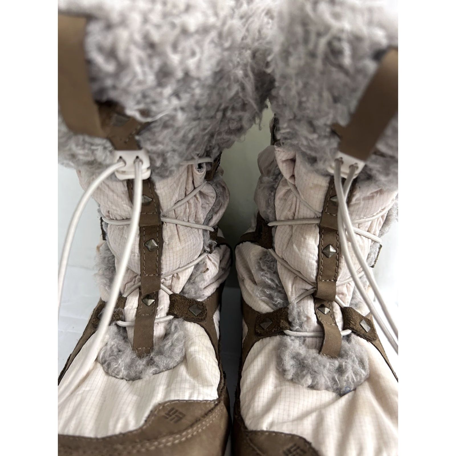 Vintage Columbia Boots Womens 10 Snow Boot Lined Brown White Faux Sherpa Outdoor Winter Hiking Womens Shoes Size US 10 / IT 40 - 6 Thumbnail