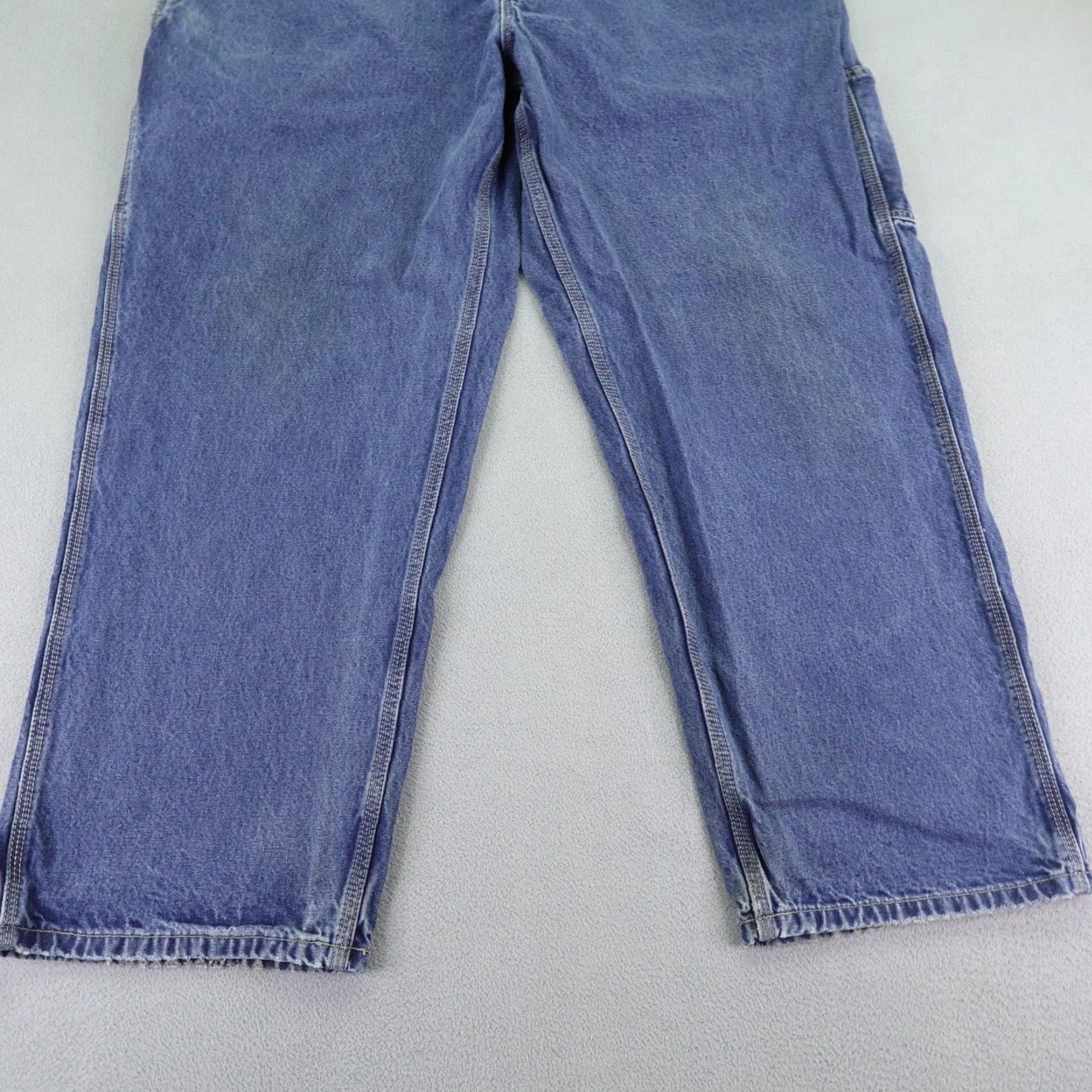 Carhartt VINTAGE Carhartt Men’s Denim Jeans 44x30 Regular Fit Blue Flame-Resistant Contractor Workwear Size US 41 - 3 Thumbnail