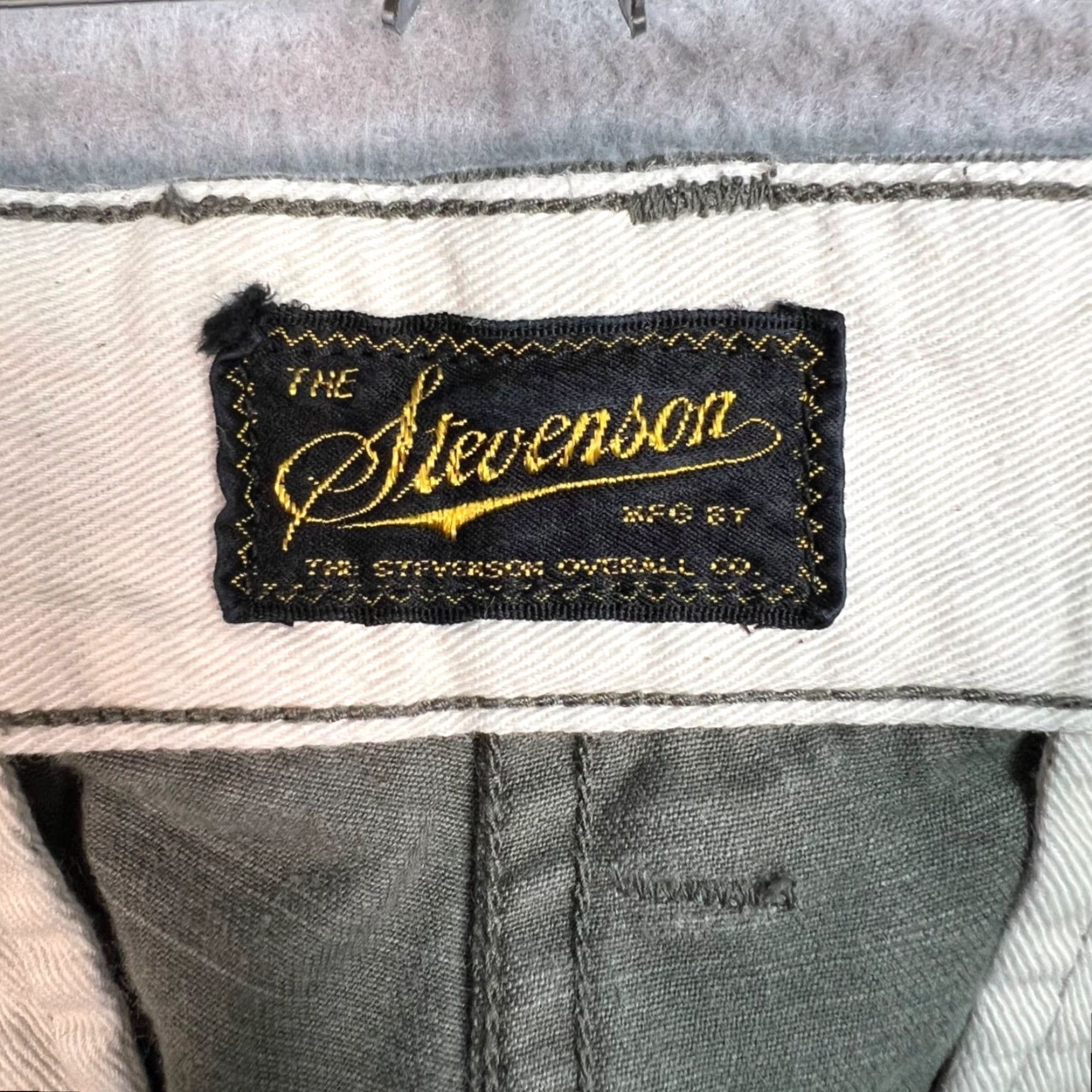 Stevenson Overall Co. Stevenson Overall Co. Mens Chino Pants Straight Leg 36 Olive Green Cotton Vintage No N/A Size US 36 / EU 52 - 3 Thumbnail