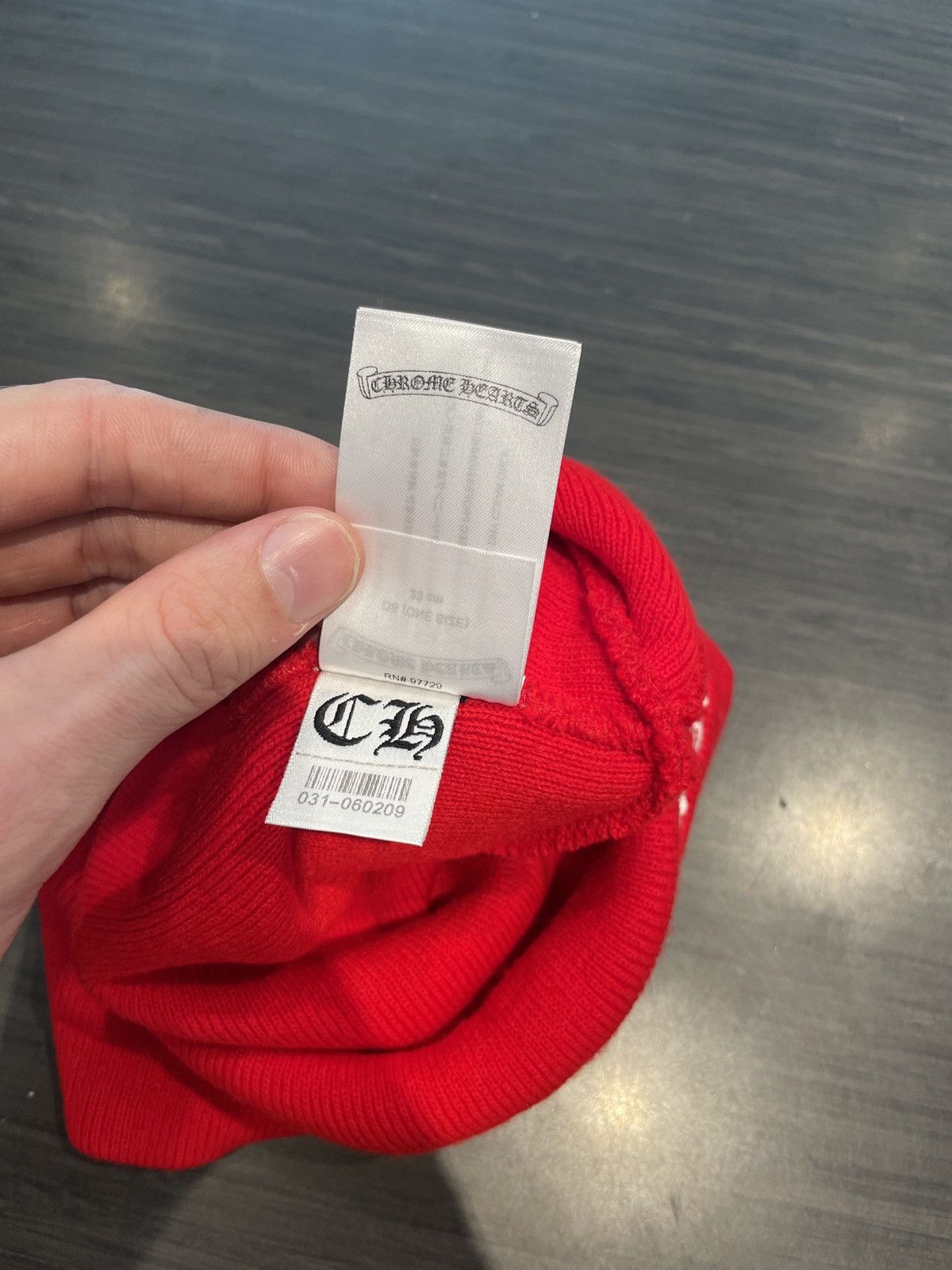 Chrome Hearts Chrome Hearts Beanie Red Size ONE SIZE - 6 Thumbnail