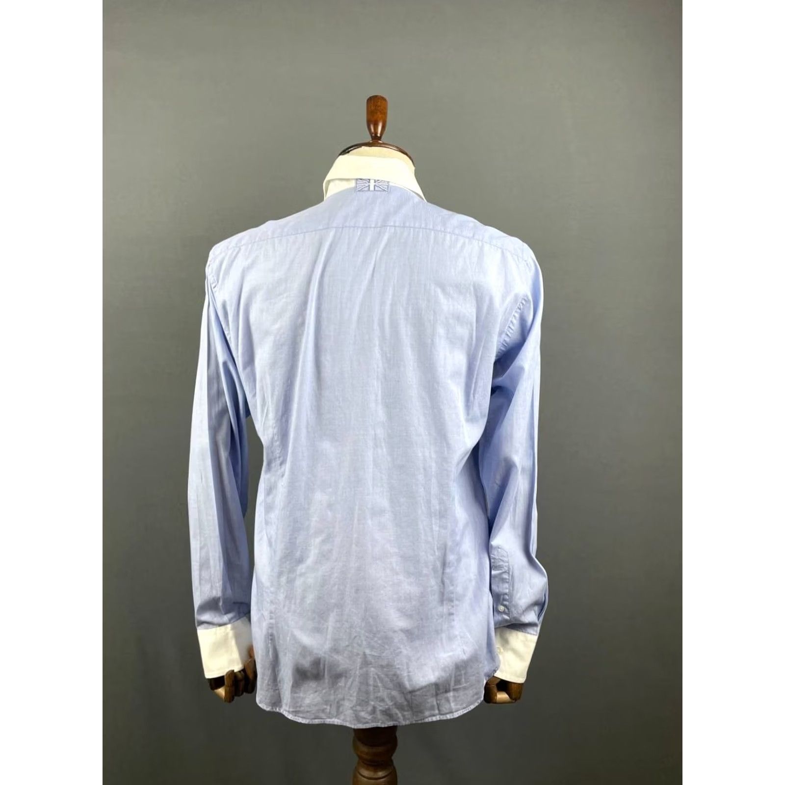 La Martina La Martina Blue Regular-Fit Casual Shirt M Button-Up Long Sleeve Embroidered Cotton Mens Size US M / EU 48-50 / 2 - 2 Thumbnail
