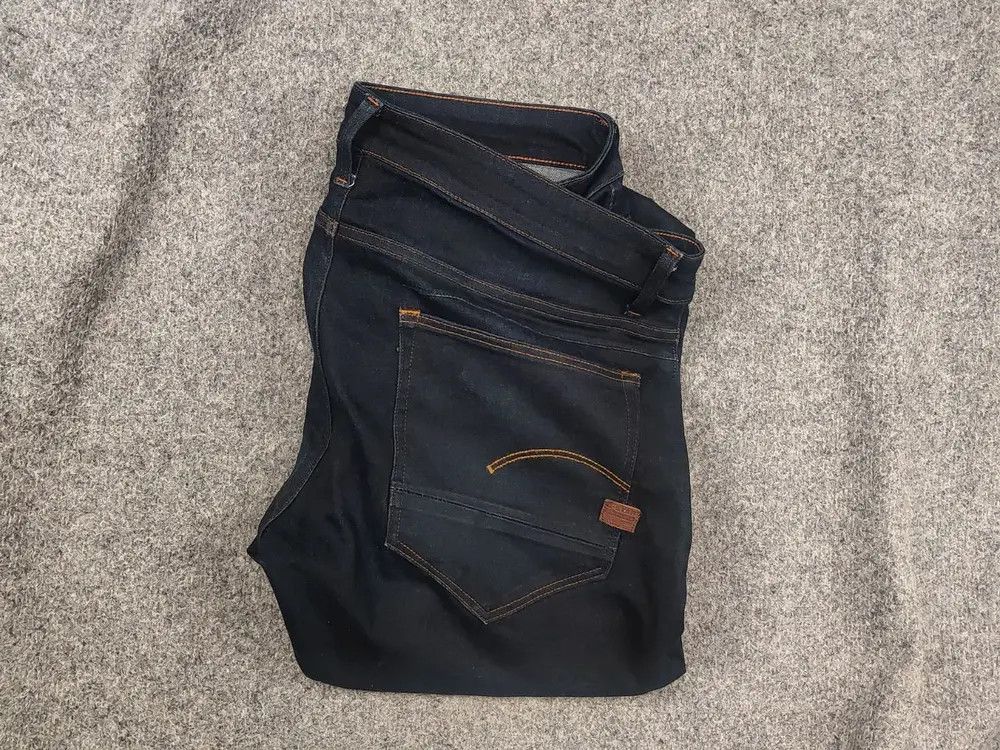 G-Star G Star d-staq slim Dark Wax Black Denim jeans Vintage LGB Size US 36 / EU 52 - 2 Thumbnail