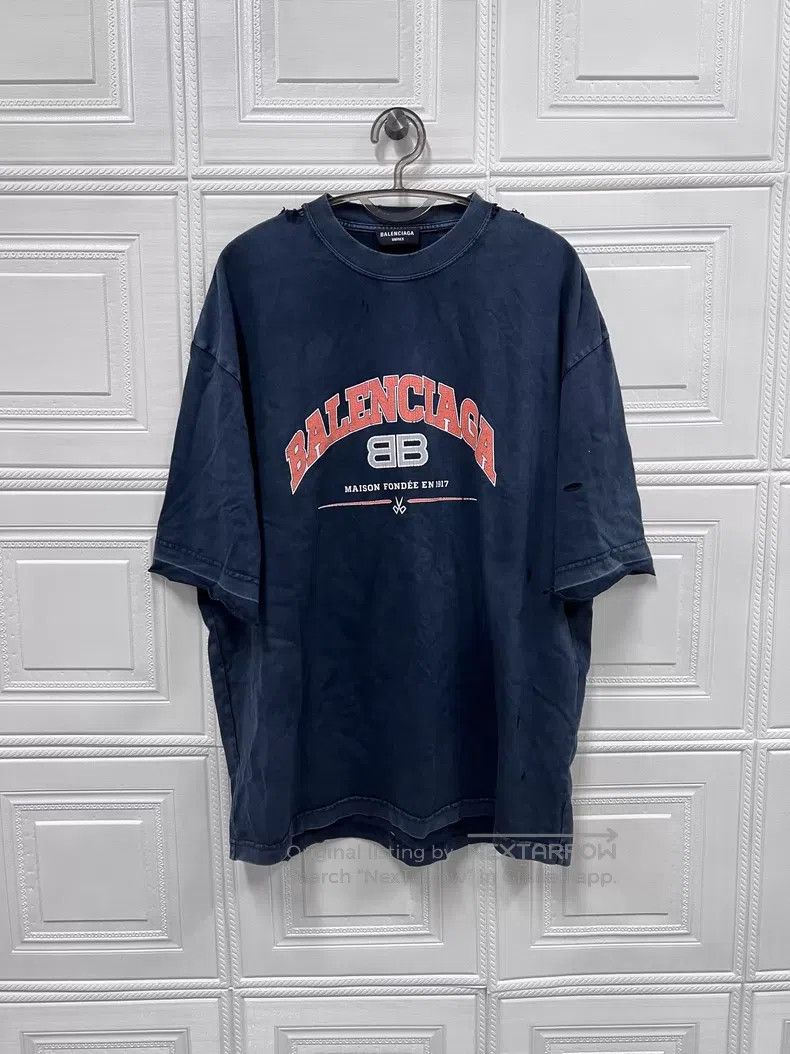 Balenciaga Balenciaga Mosaic Double B Short Sleeve Shirt-2505