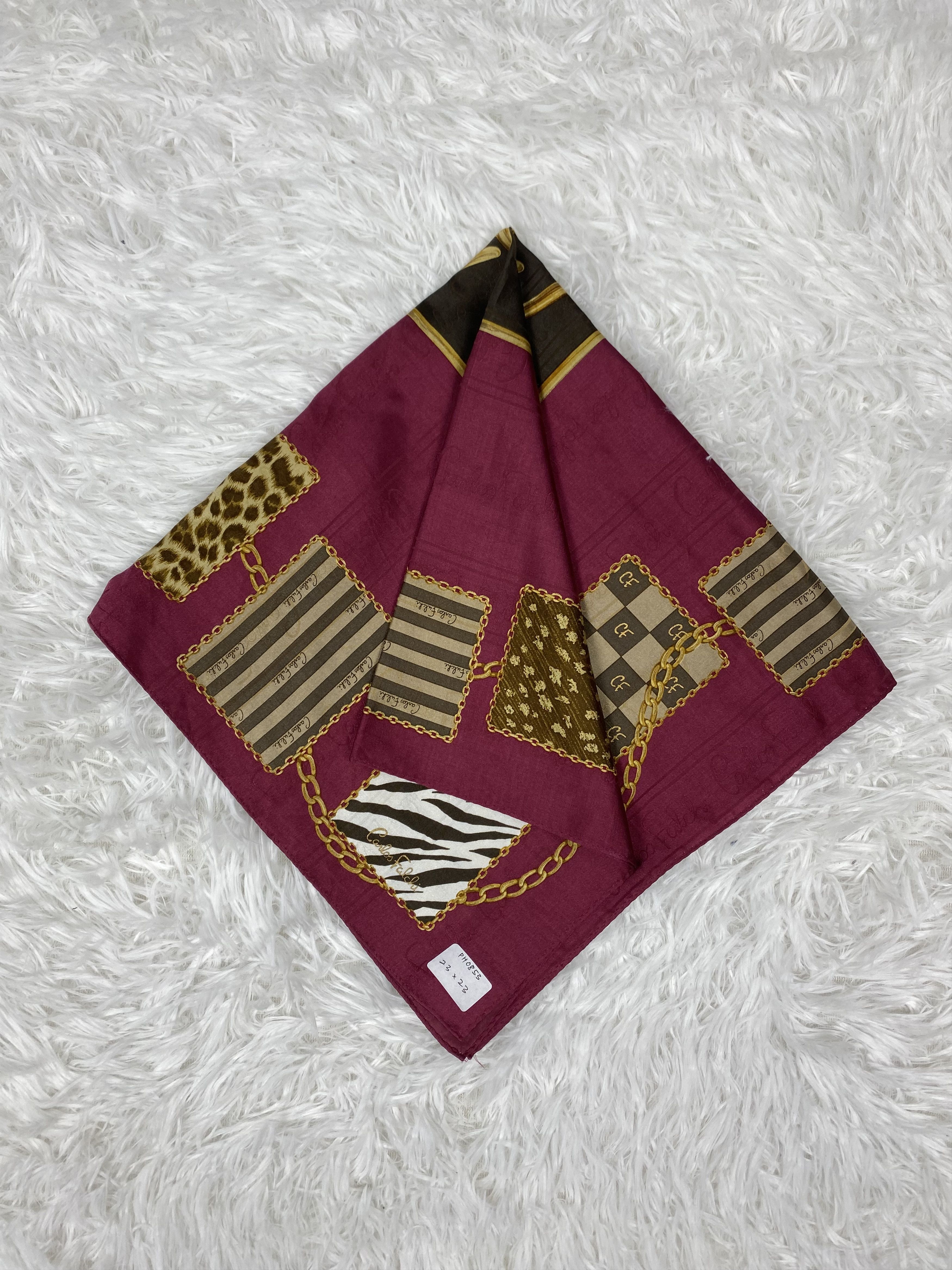 Designer × Vintage Vintage Carlos Falchi Handkerchief Neckerchief PH0853 Size ONE SIZE - 1 Thumbnail
