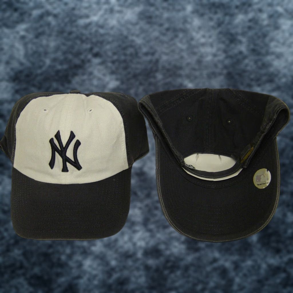 MLB New York Yankees Baseball MLB Freshman Adjustable Hat Cap - Twins Enterprise Navy Blue Unisex Adults One Size Cap Size ONE SIZE - 1 Preview