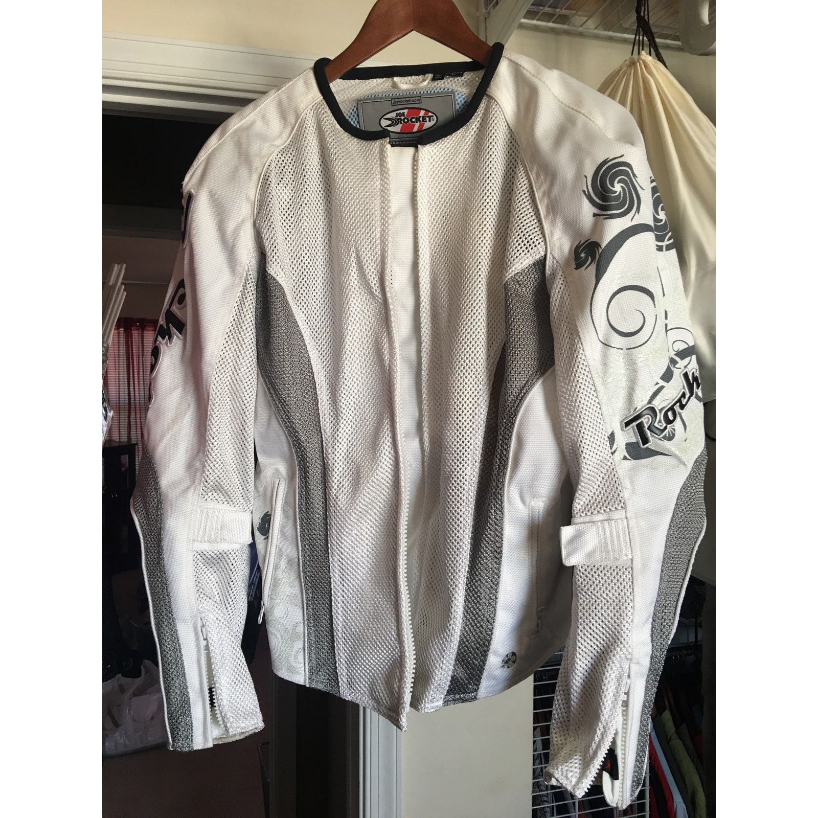 Joe Rocket Joe Rocket Motorcycle Jacket Women Lg White/Gray Sparkly Size L / US 10 / IT 46 - 1 Thumbnail