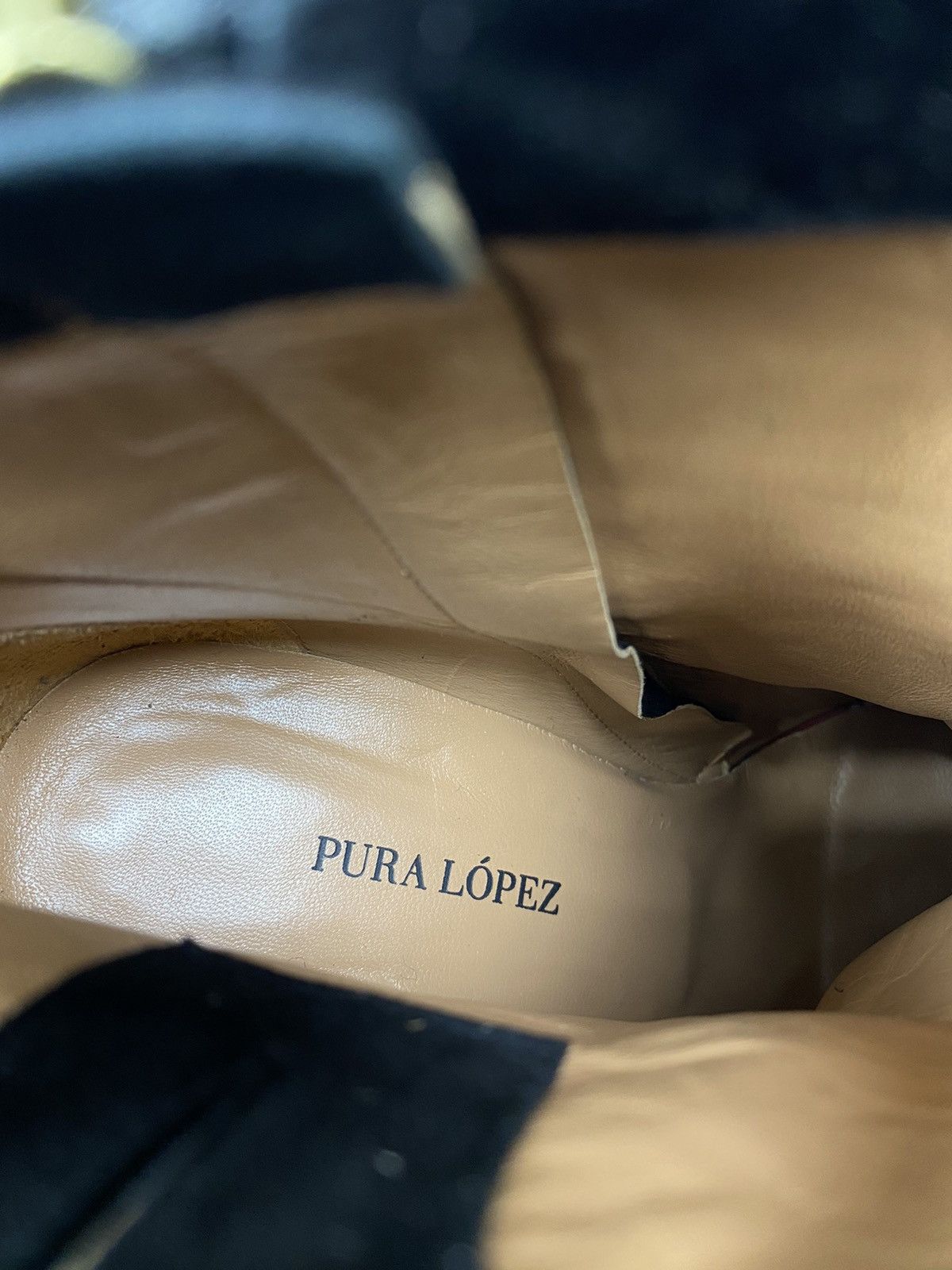 Designer Pura Lopez Suede Bootie size 40 Size US 10 / IT 40 - 10 Thumbnail