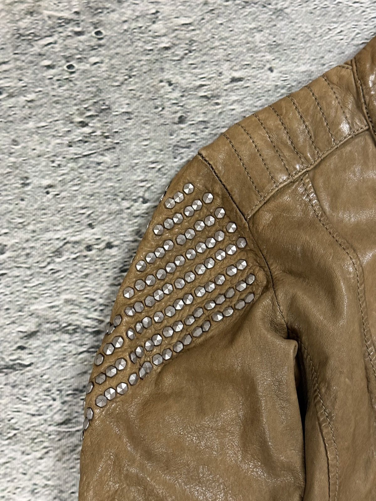True Religion True Religion leather jacket brown Y2K Avant Garde studded Size M / US 6-8 / IT 42-44 - 5 Thumbnail