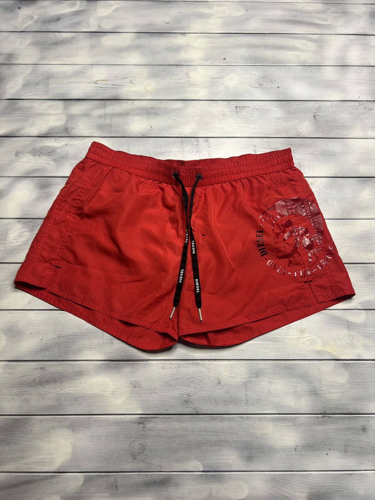 Diesel Beach Shorts Diesel Punk Logo Nylon Color Red Size M Size US 32 / EU 48 - 1 Thumbnail
