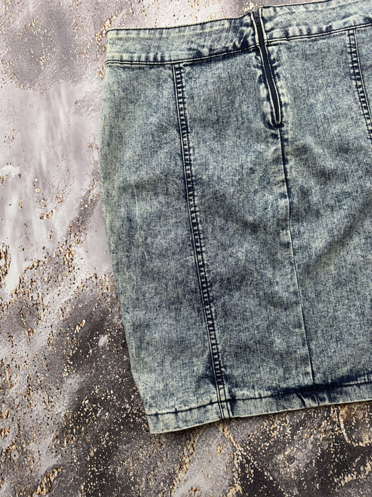 Japanese Brand × Vintage Vintage Multi Zipped Cool Denim Mini Skirt Size 27" / US 4 / IT 40 - 8 Thumbnail