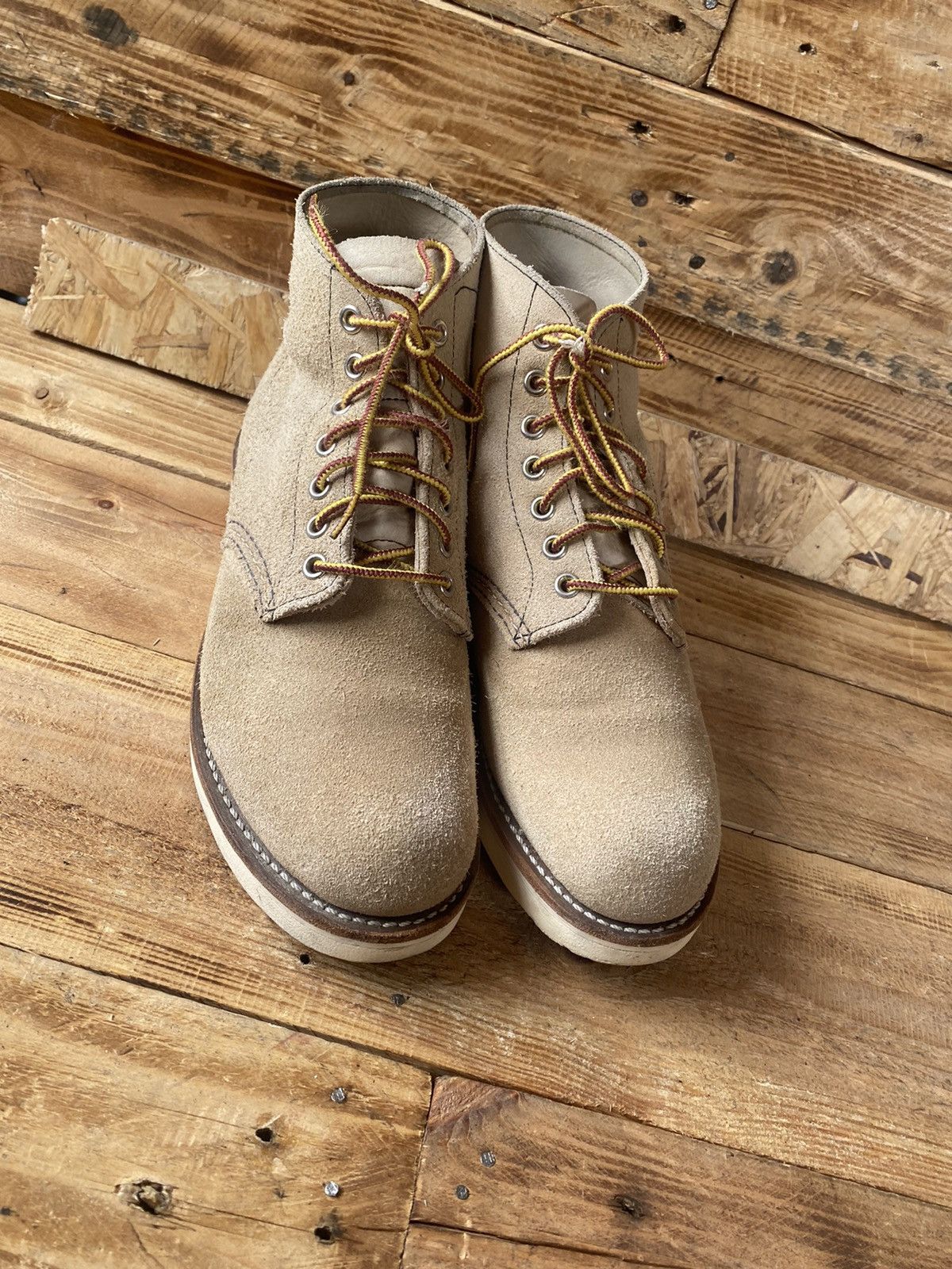 Red Wing Redwing roundtoe tan brown suede leather boots sz 39 Size US 7 / EU 40 - 8 Thumbnail