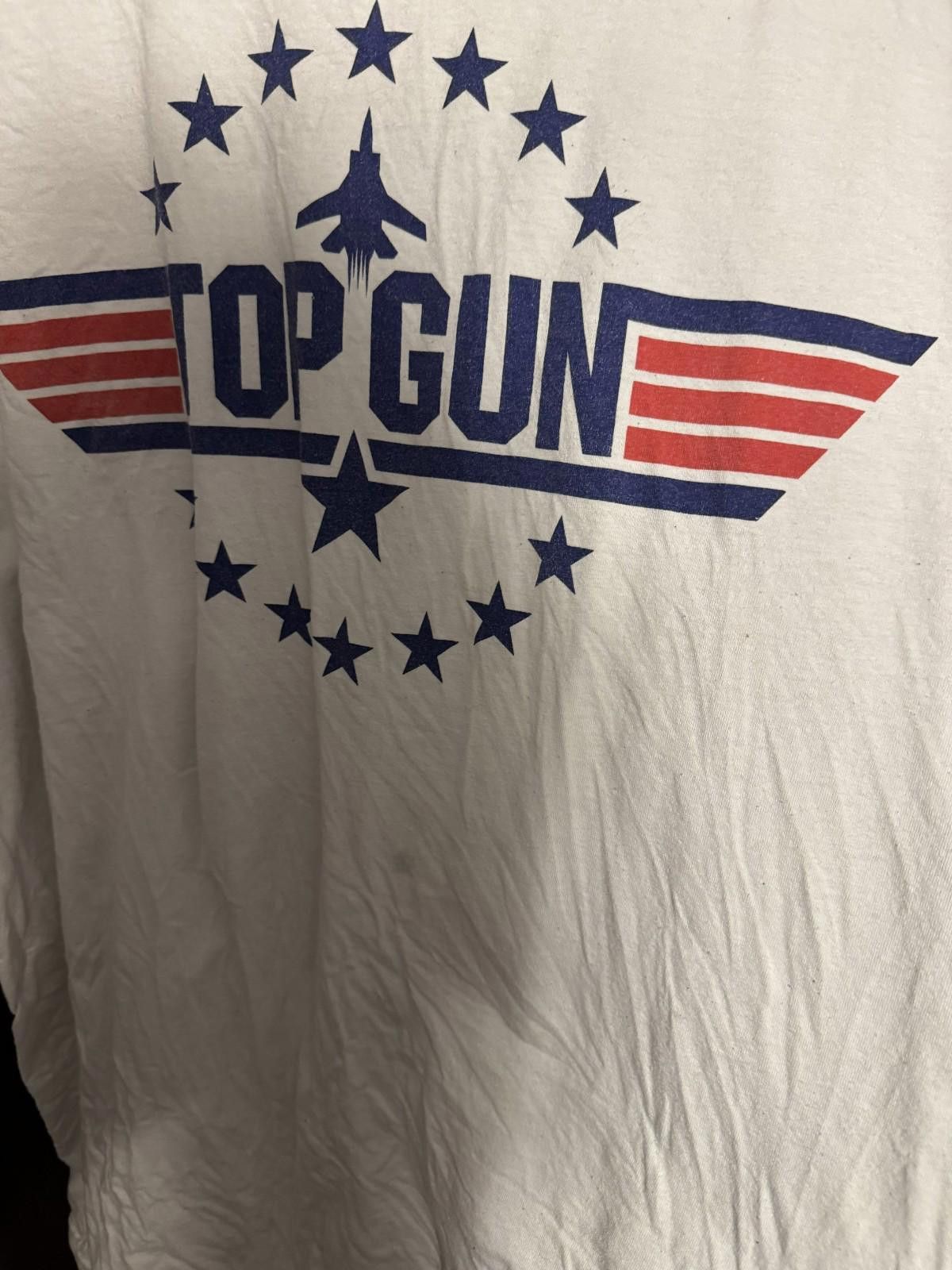 Topman Top Gun Movie Logo T Shirt Men's Size XXL White Size US XXL / EU 58 / 5 - 4 Thumbnail