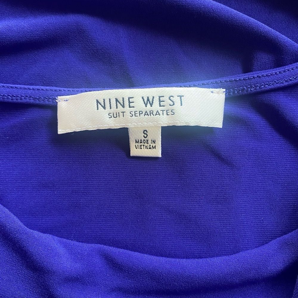 Nine West Nine West Draped Sleeveless Blouse | Size S | Purple Suit To Size S / US 4 / IT 40 - 4 Thumbnail
