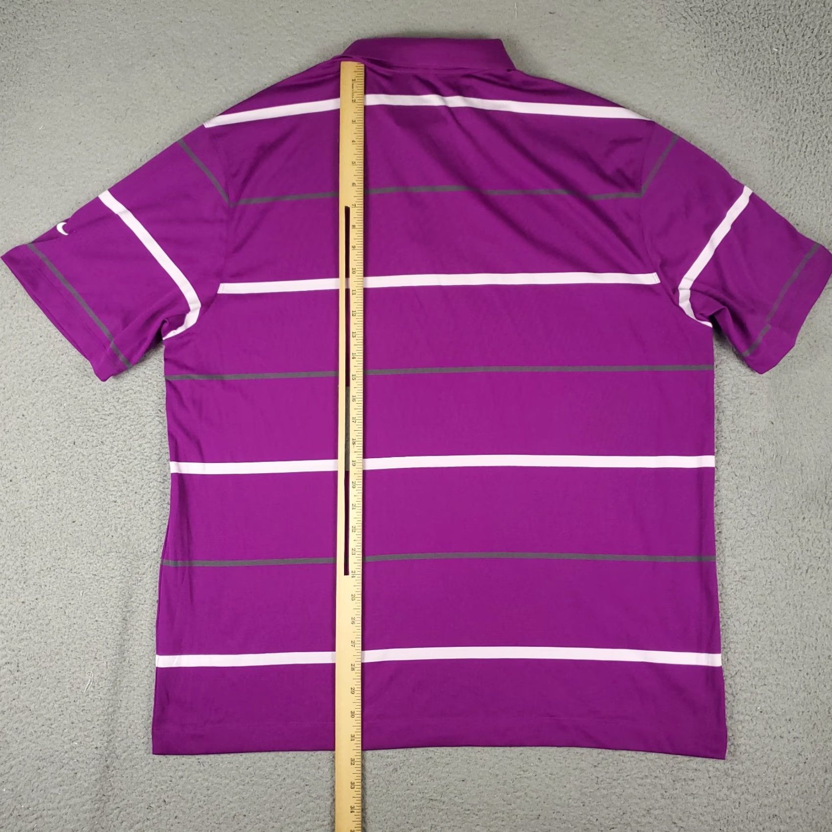 Nike Nike Polo Shirt Mens XL Purple Striped Swoosh Golf Casual Short Sleeve Size US XL / EU 56 / 4 - 4 Thumbnail