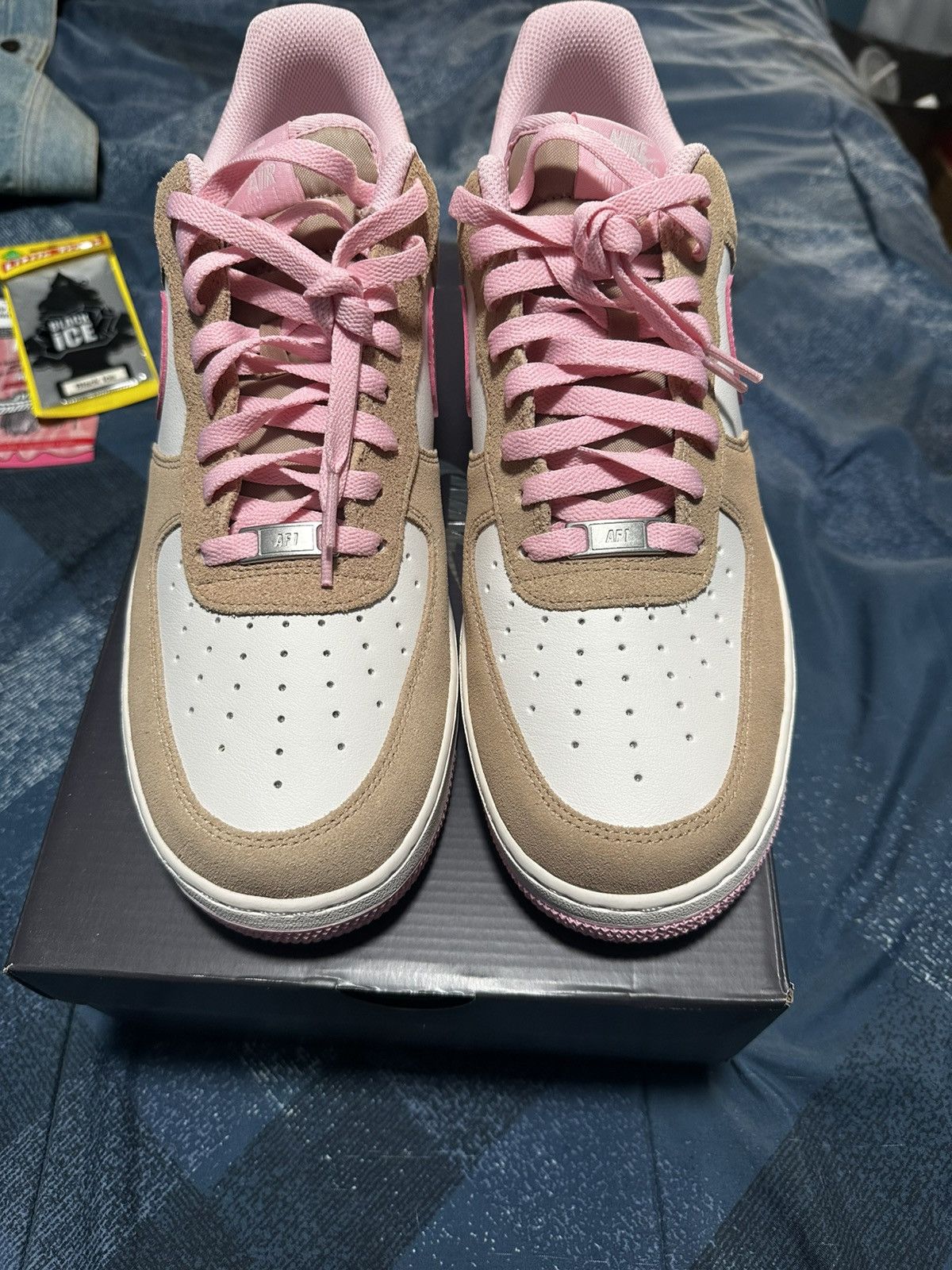 Nike NIKE AIR FORCE 1 PINK & TAN Size US 12.5 / EU 45-46 - 2 Thumbnail