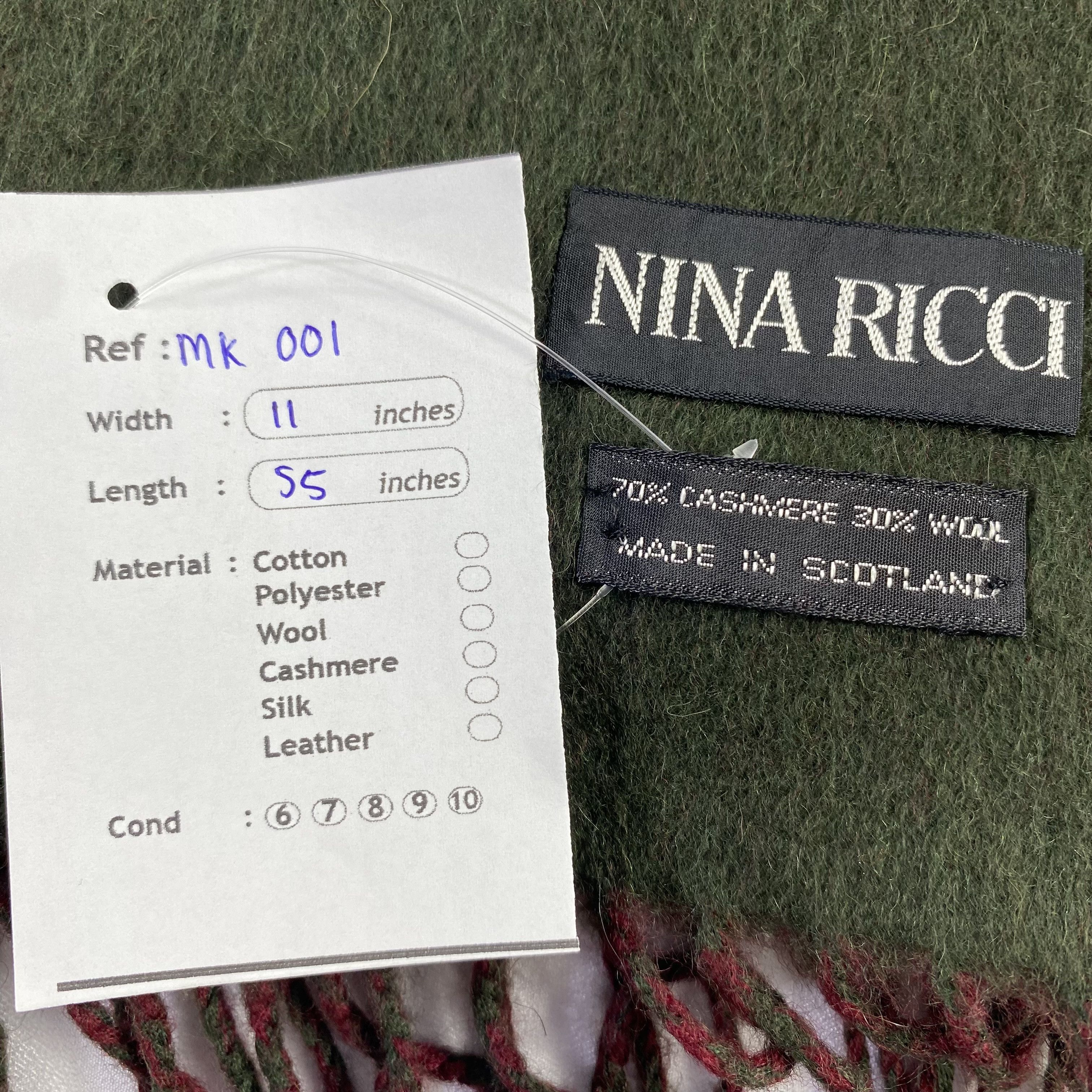 Nina Ricci Nina Ricci Scarf Neck Wrap Cashmere Muffler Size ONE SIZE - 5 Thumbnail
