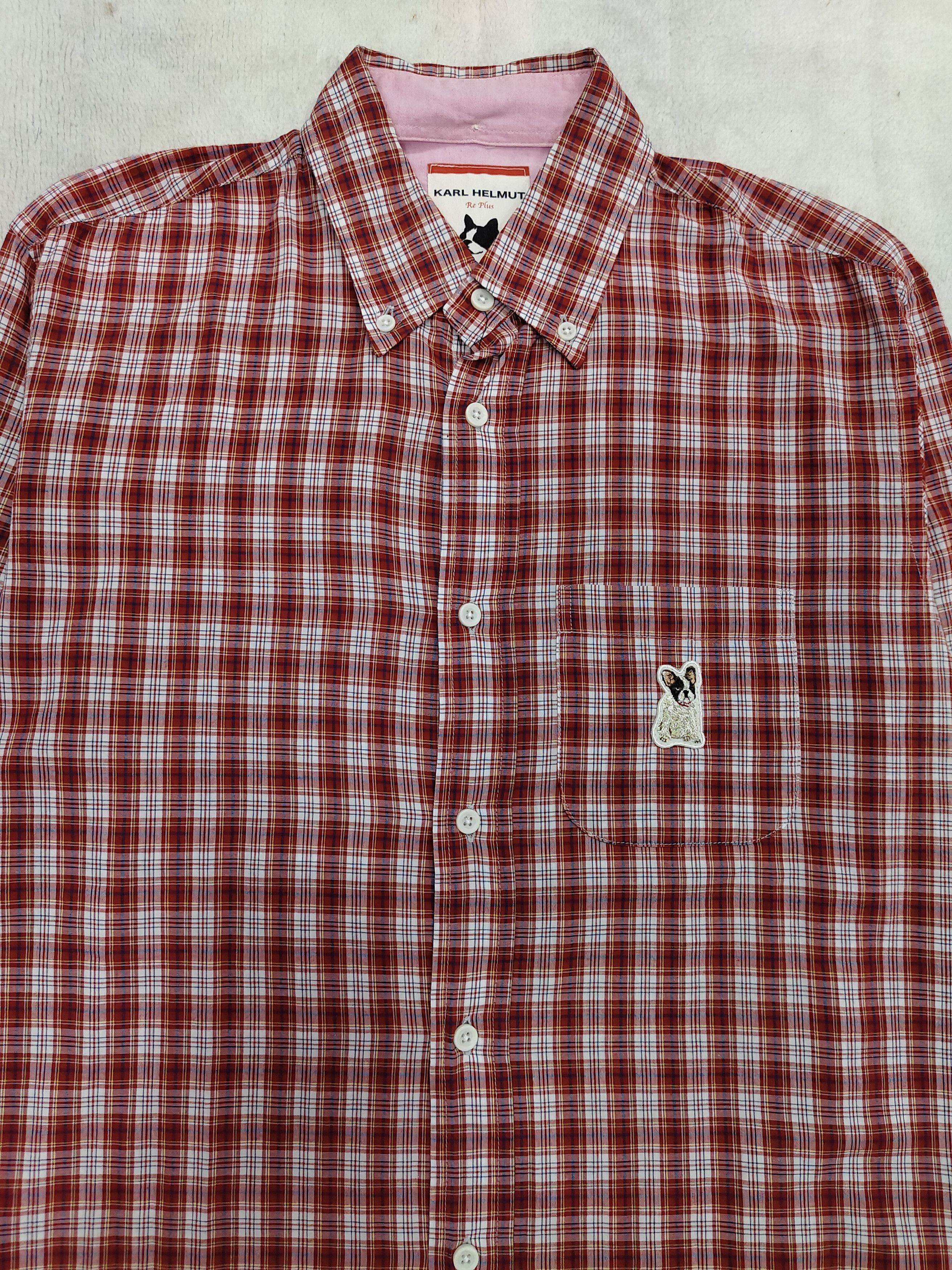 Karl Helmut 🇯🇵Karl Helmut🇯🇵 Dogs Embroidered Tartan Shirt Size US L / EU 52-54 / 3 - 2 Thumbnail