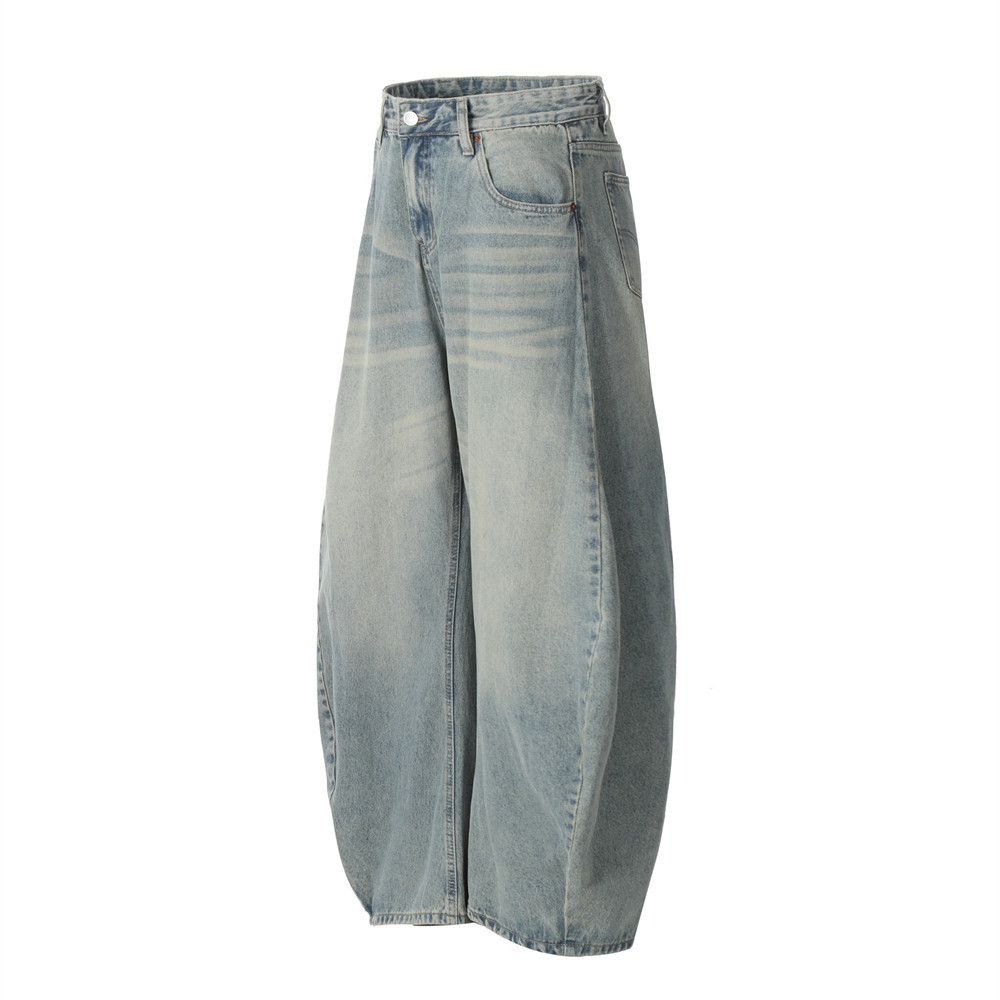 Japanese Brand × Jean Men's street loose washed simple versatile scimitar jeans Size US 32 / EU 48 - 2 Thumbnail