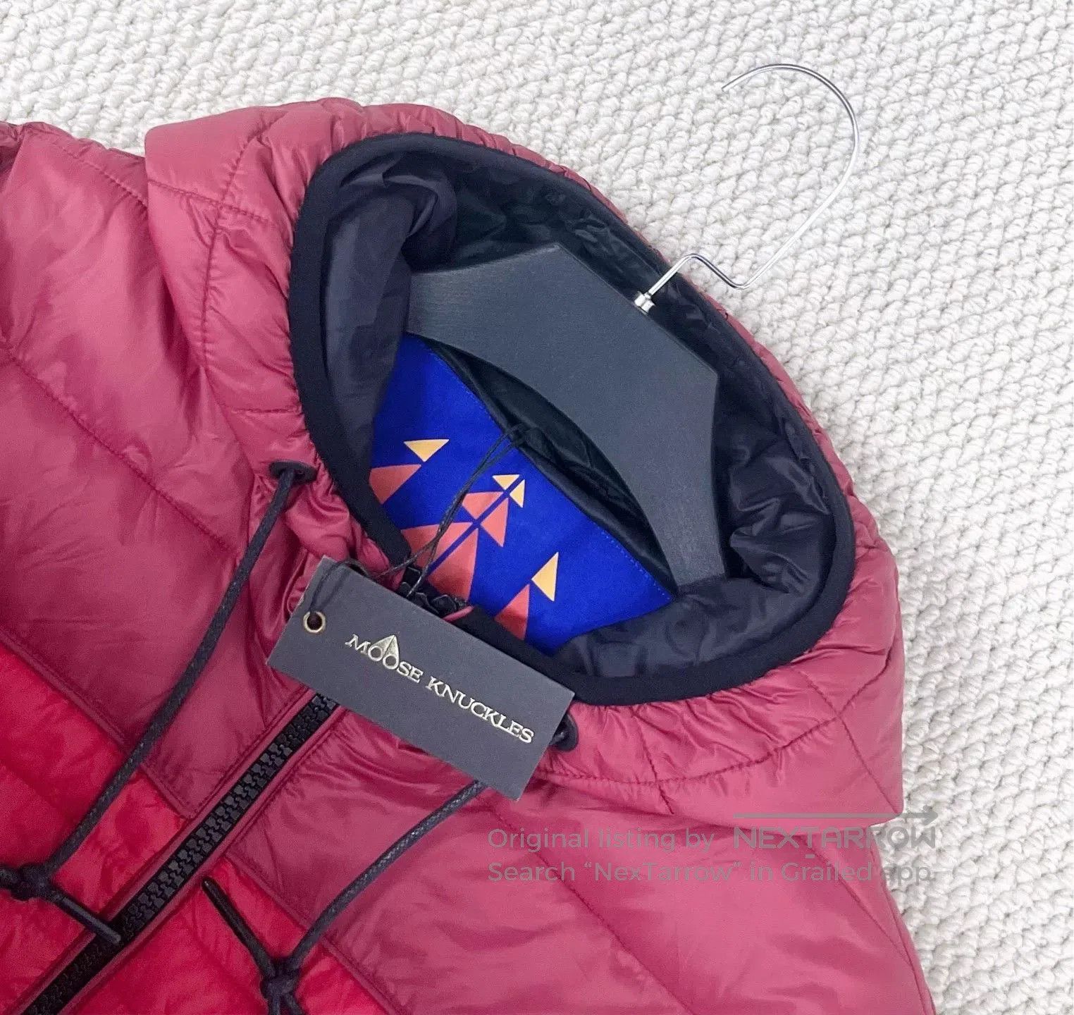 Moose Knuckles Moose Knuckles Red Stripe Black Logo Hooded Puffer. Size US M / EU 48-50 / 2 - 3 Thumbnail