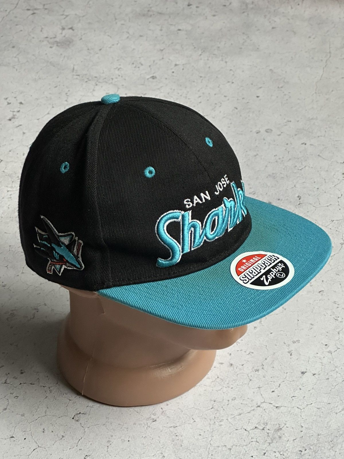 American Needle × NHL × Vintage Vintage San Jose Sharks NHL SnapBack Hat Zephyr Cap Size ONE SIZE - 2 Thumbnail
