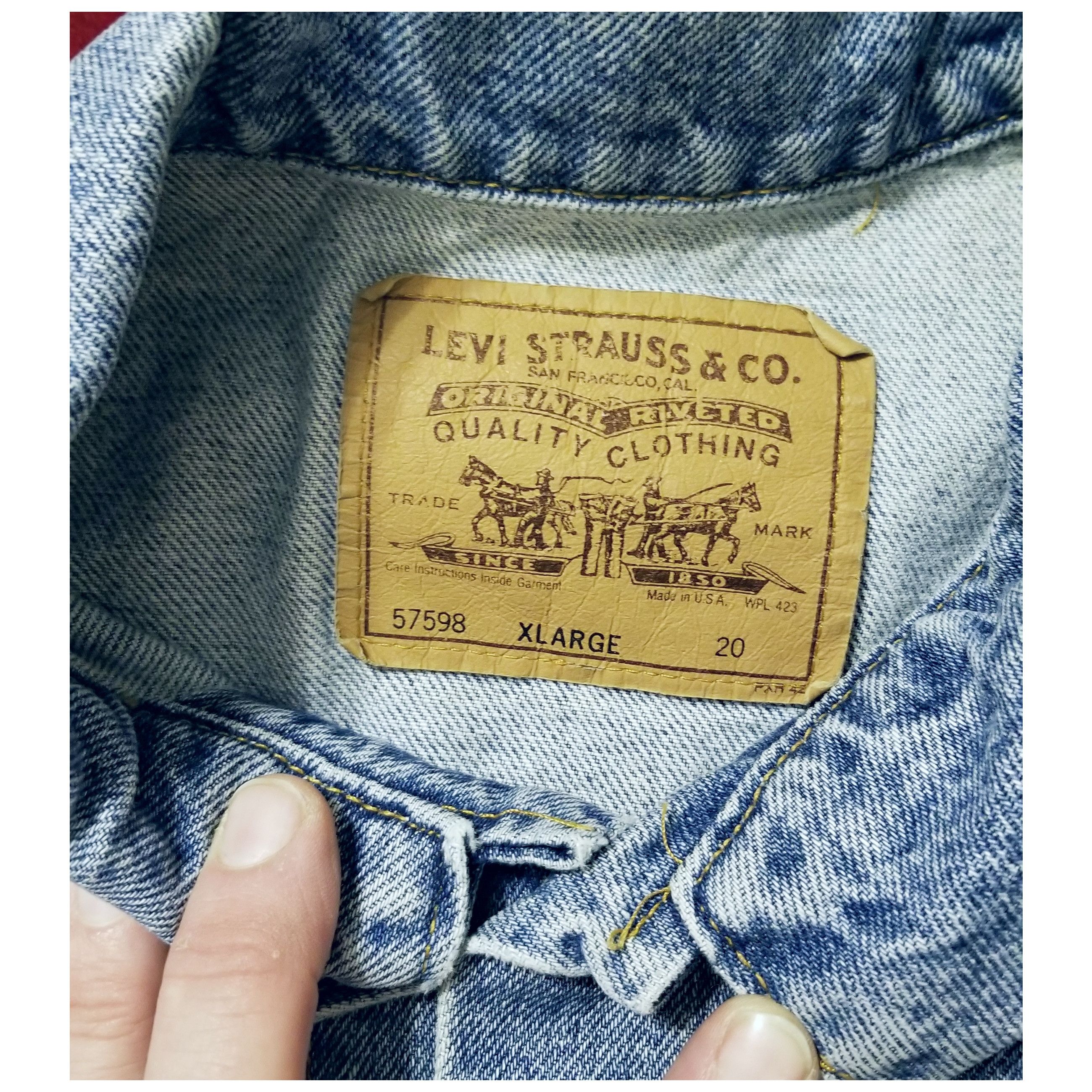 Levi's × Vintage VINTAGE 1990'S LEVI'S TRUCKER JACKET- XLARGE Size US XL / EU 56 / 4 - 7 Thumbnail
