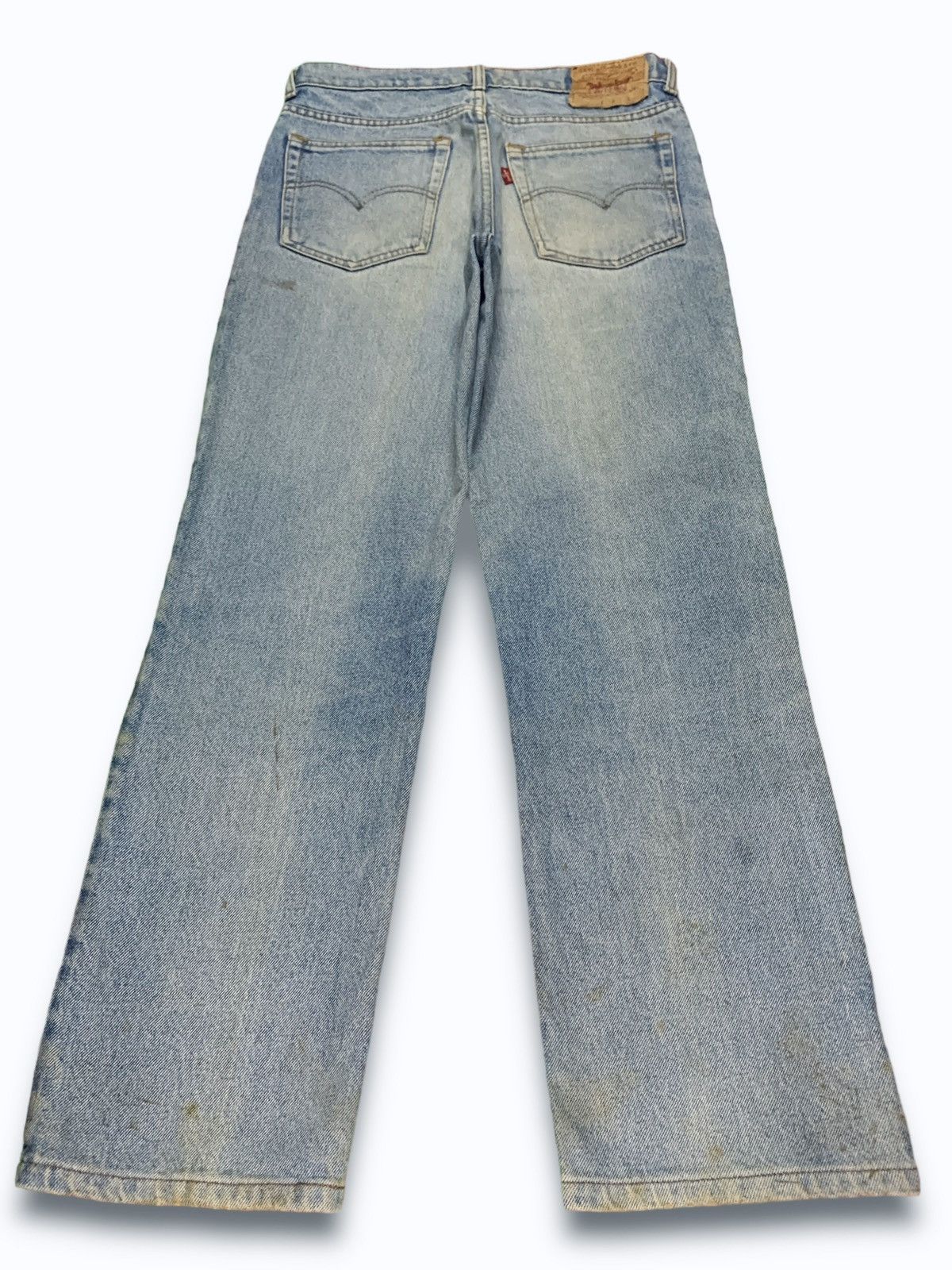 Levi's Vintage 90s Levis 515 Stained Light Wash Baggy Jeans 31x29 Size US 31 - 2 Thumbnail