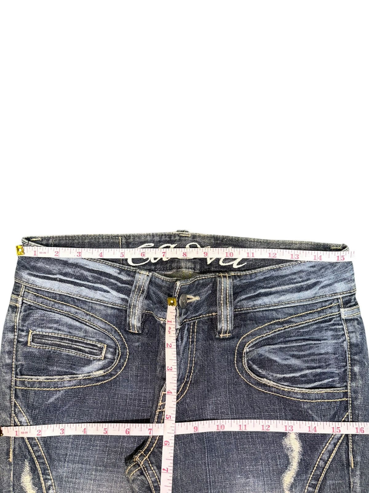 Hysteric Glamour Vintage Japanese Casva Distressed Flare Jeans Size 31" - 6 Thumbnail