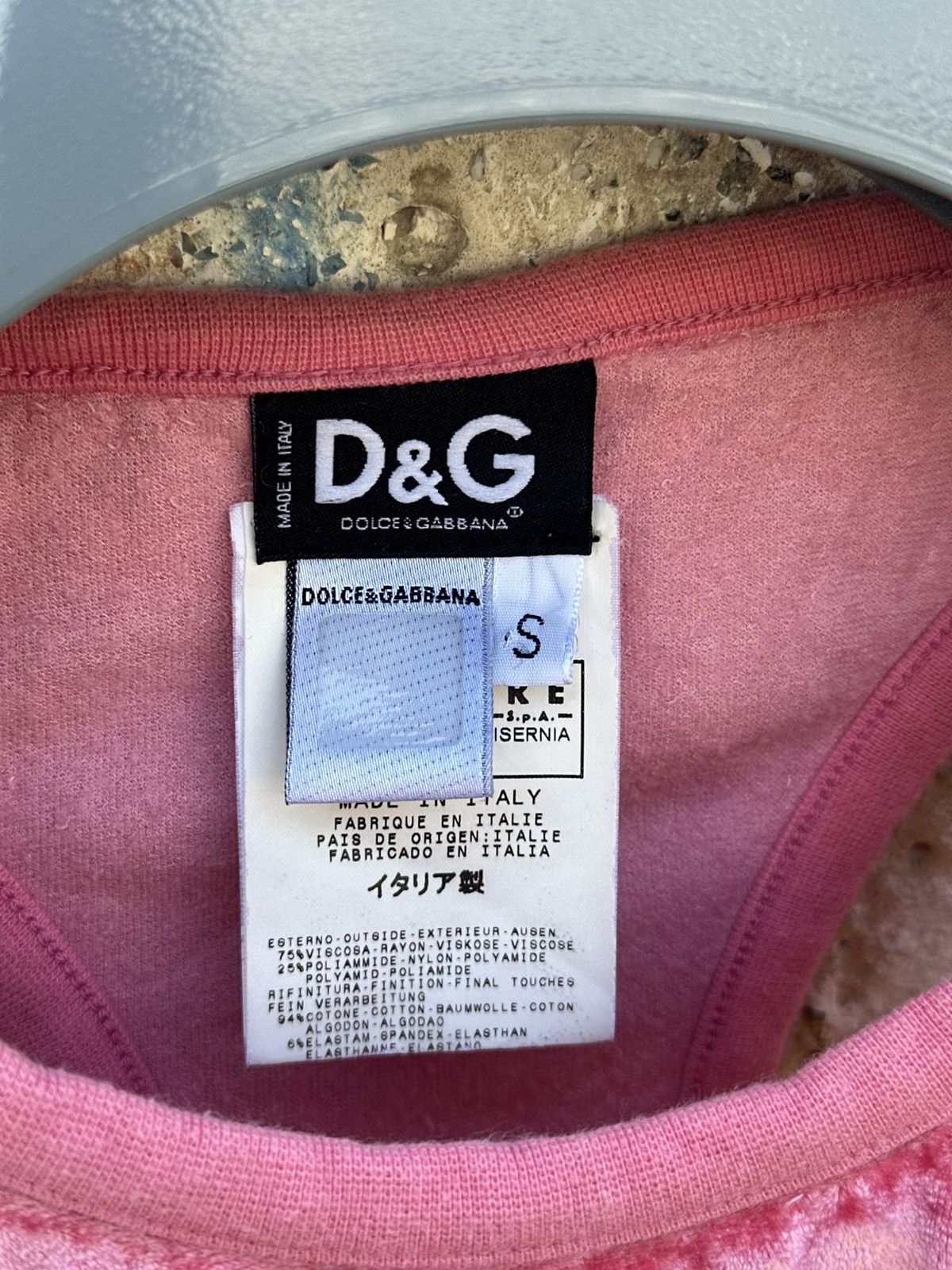 Dolce & Gabbana Velour Dolce & Gabbana Freedom Is A State Mind Pink Tank Top Size S / US 4 / IT 40 - 4 Thumbnail