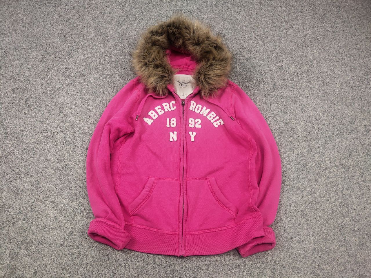 If Six Was Nine Rare Vintage Abercrombie Fur Zip Hoodie if six was nine Y2K Size L / US 10 / IT 46 - 3 Thumbnail