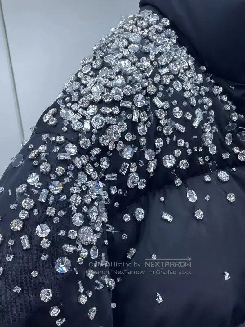 Prada Miumiu Heavy Rhinestone Down Jacket. Size US M / EU 48-50 / 2 - 5 Thumbnail