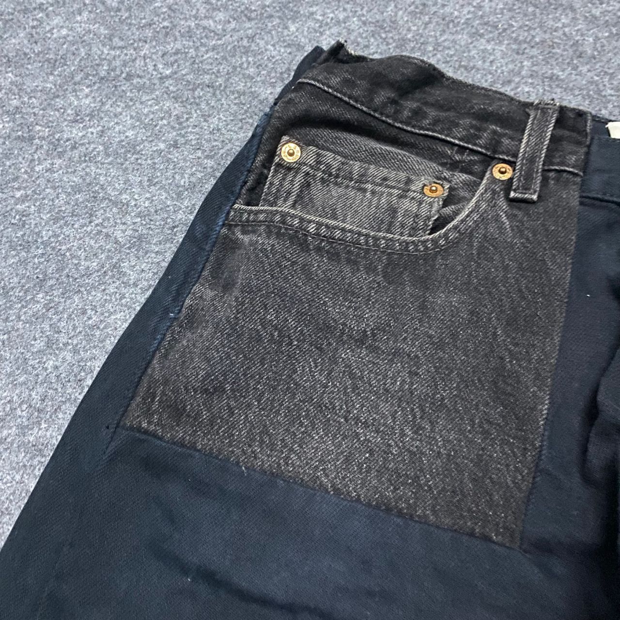 Levi's Vintage Levis QBISM Pour Edifice Patchwork Denim Size US 31 - 11 Thumbnail