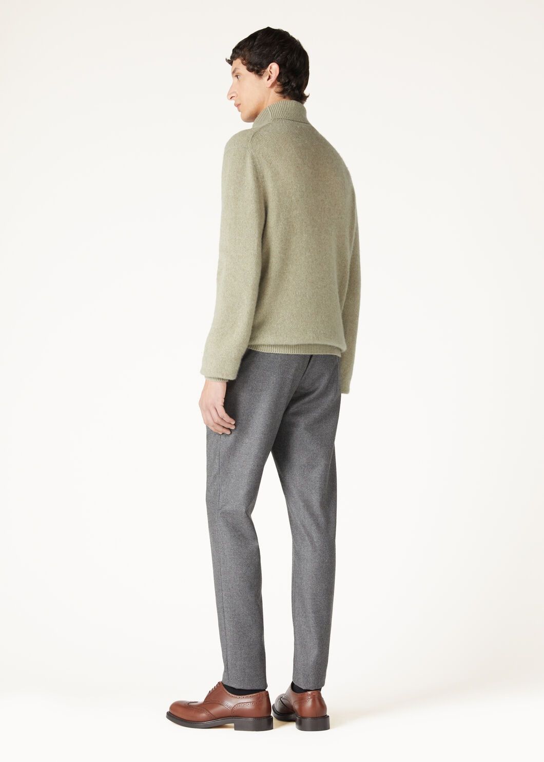 Loro Piana o1w1db10725 FAO6886 Fobello Turtleneck Sweater in Khaki Size US M / EU 48-50 / 2 - 5 Thumbnail