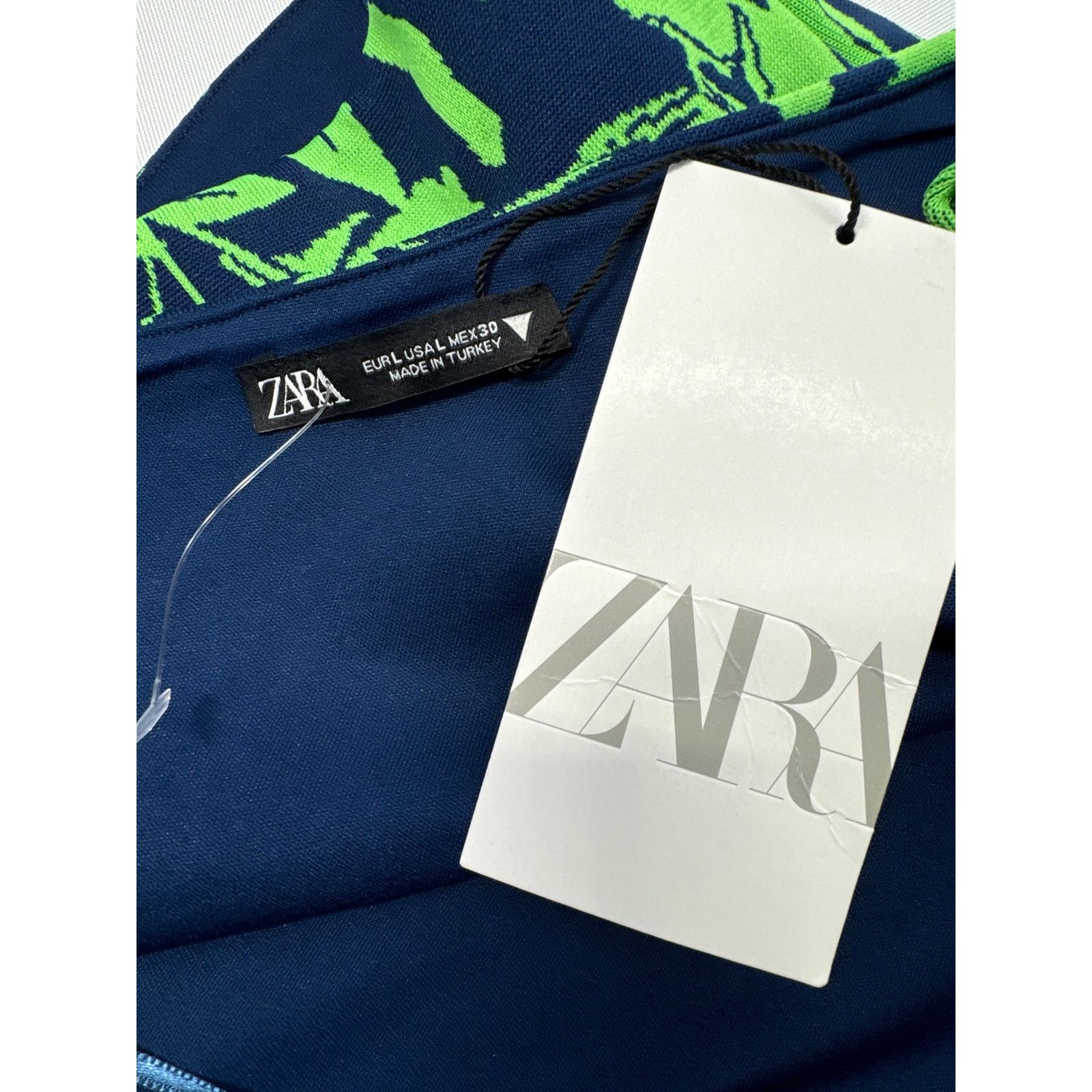 Zara Zara 1- Sholder Crop Top Navy Green NWT Womens Juniors Large Size L / US 10 / IT 46 - 5 Thumbnail