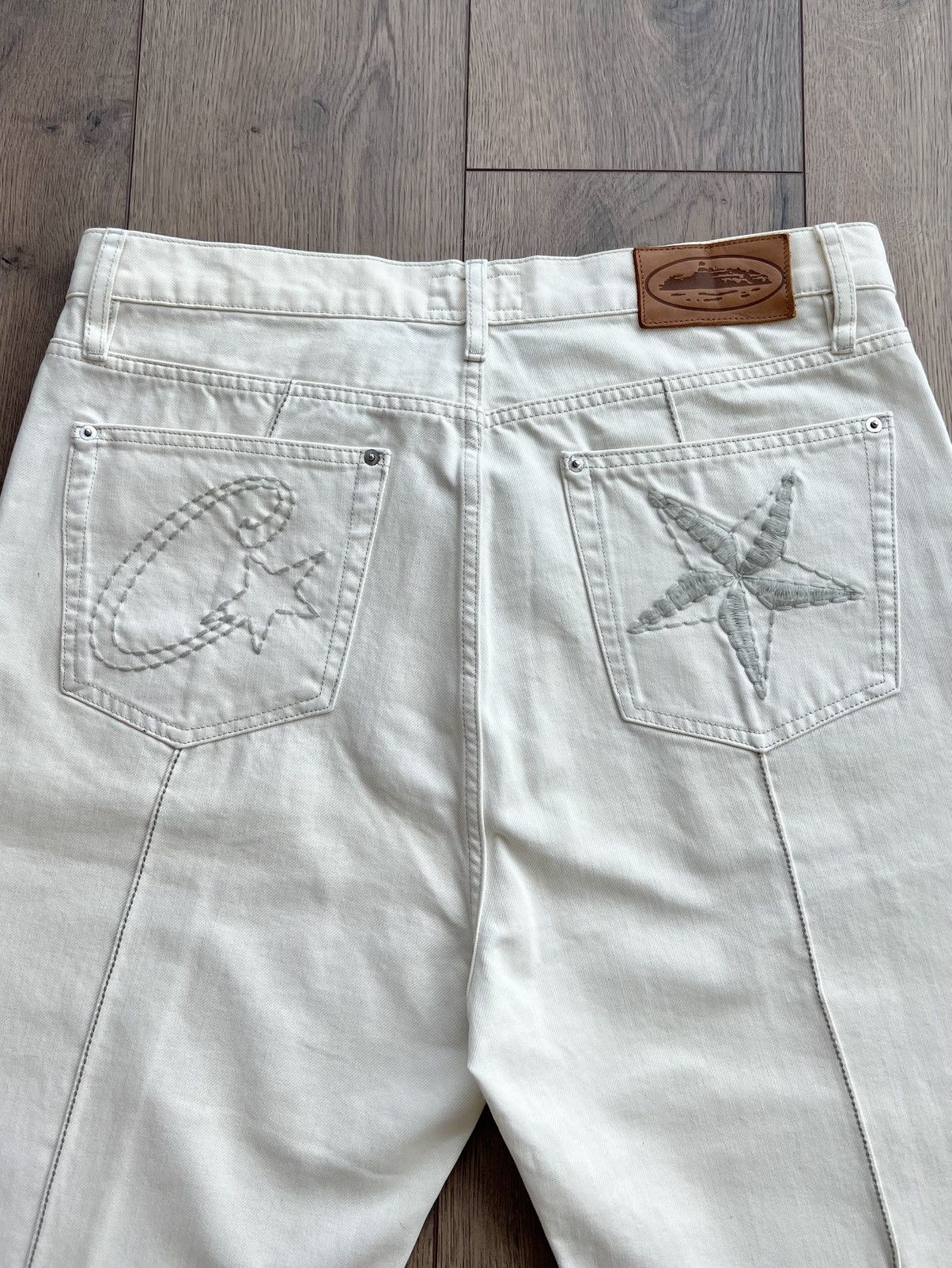 Corteiz Corteiz C-Star Denim Jeans “White” XL Size US 36 / EU 52 - 6 Thumbnail
