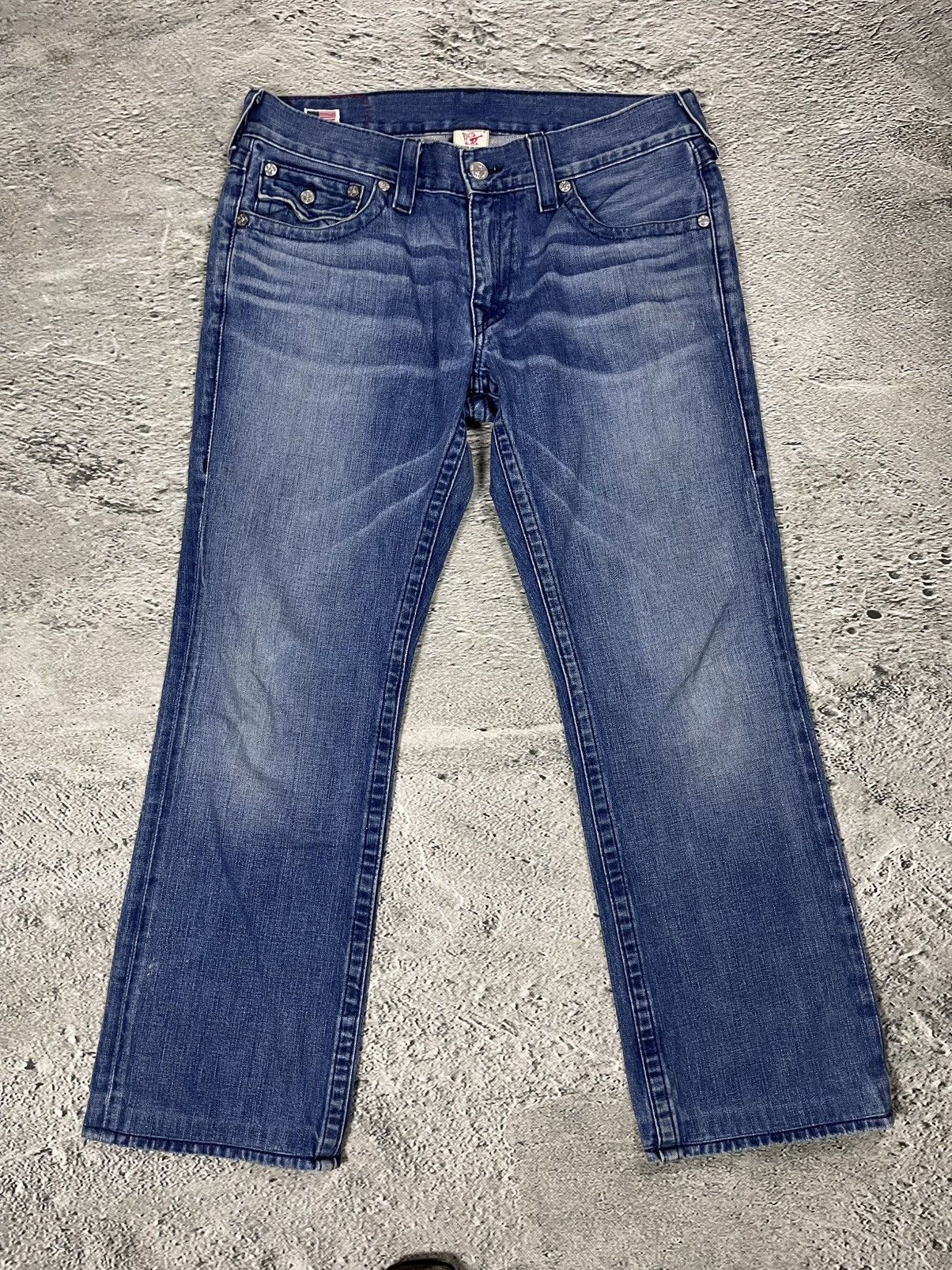 True Religion True Religion blue jeans contrast logo Y2K Ricky Size US 34 / EU 50 - 4 Thumbnail