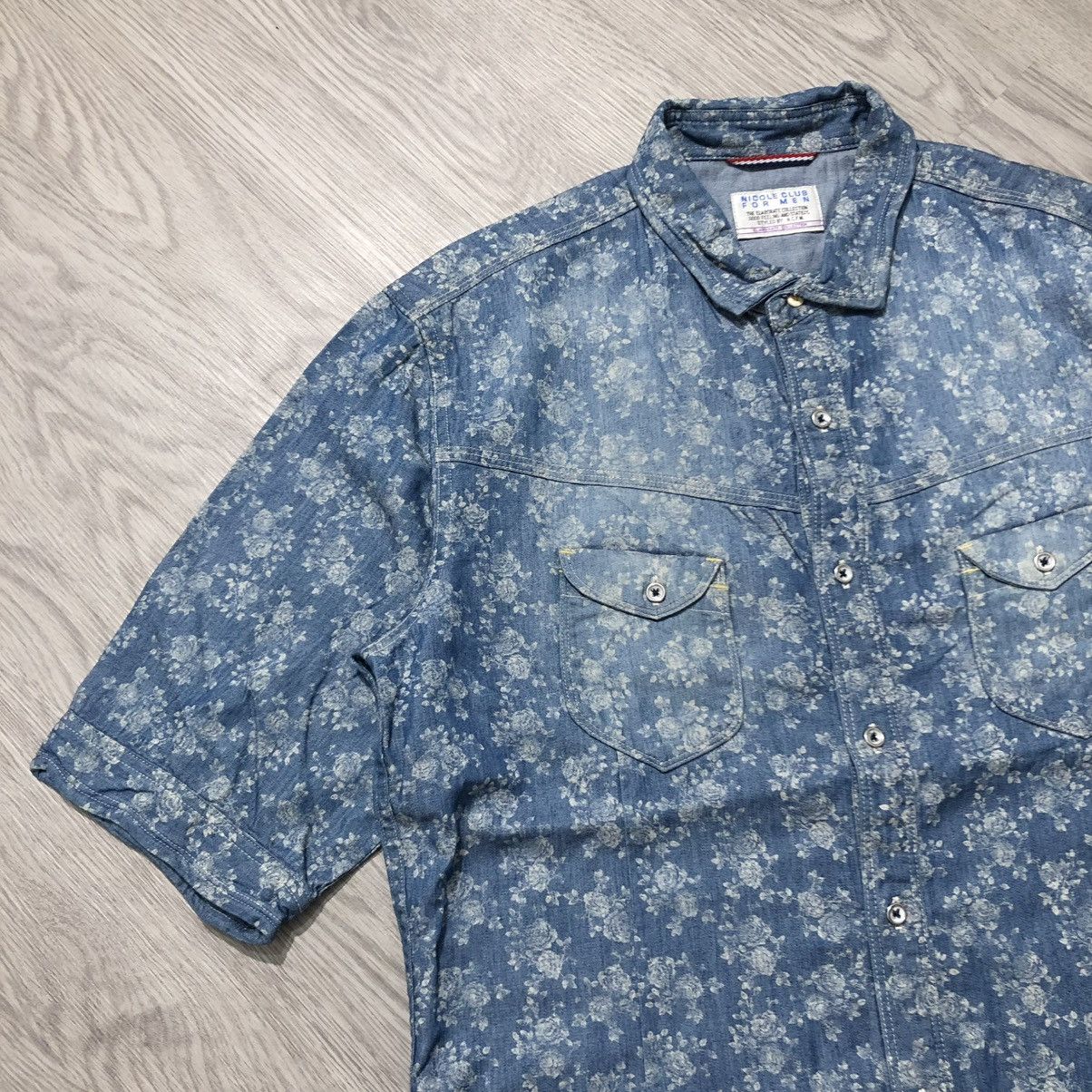 Nicole Club 2000s Nicole Club For Men Floral Motif Button Up Shirt Size US L / EU 52-54 / 3 - 3 Thumbnail