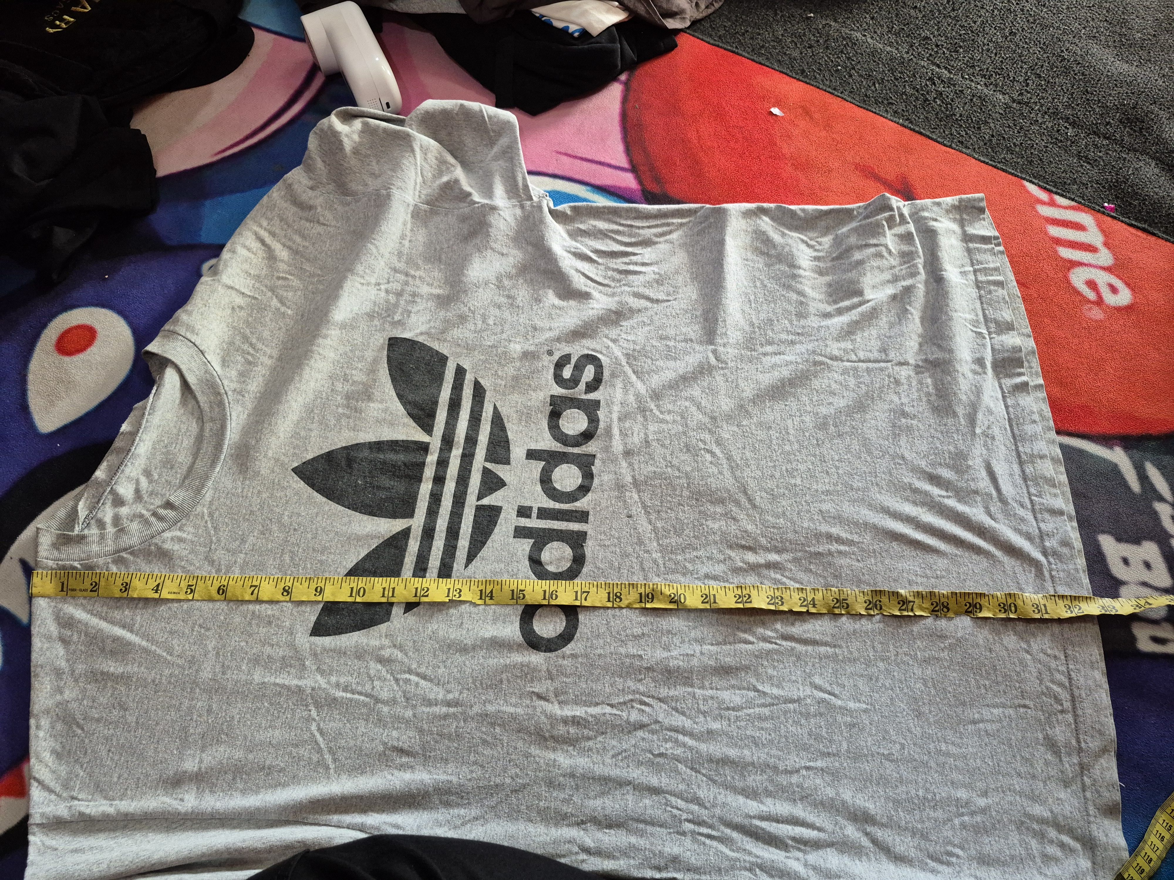 Vintage 🔥 Vintage Adidas Big Logo Backhit Tee Size US XL / EU 56 / 4 - 9 Thumbnail