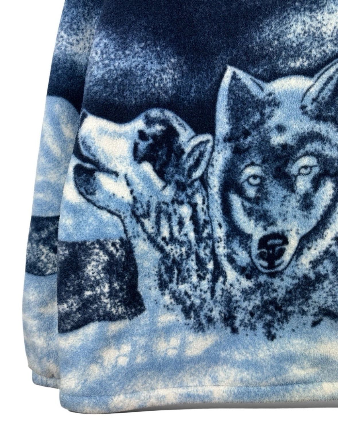 Other Vintage Wolf Sherpa Fleece Jacket Art Animal All Over Print Size US XXL / EU 58 / 5 - 15 Thumbnail